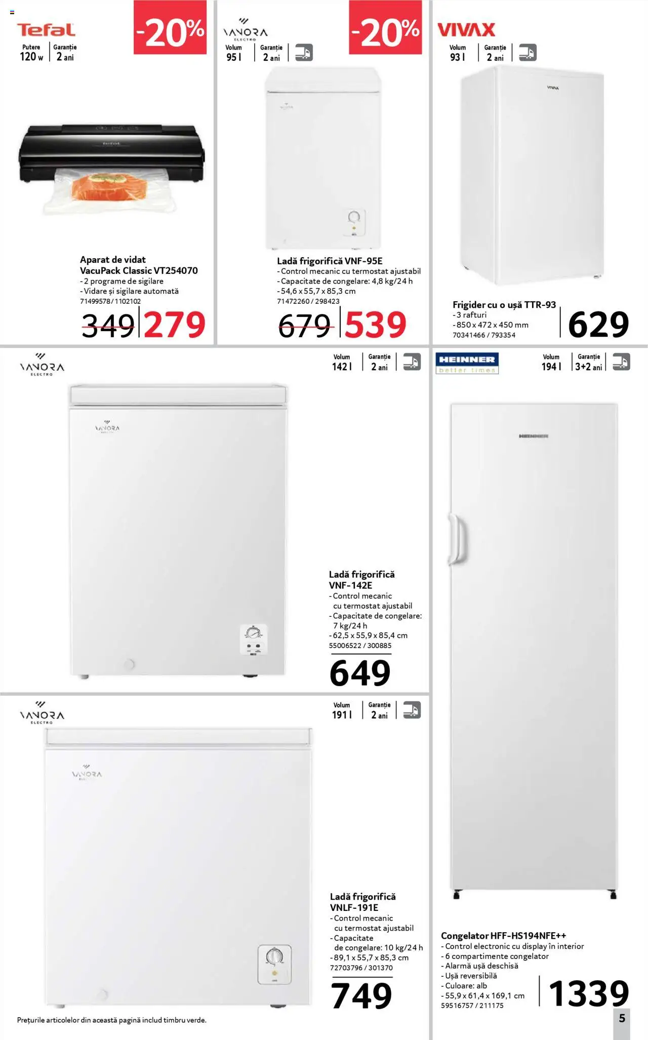 Catalog Selgros 25 - 30 Iulie 2025 | Pagina 5 | Produse: Frigider, Congelator, Ușă, Ladă frigorifică