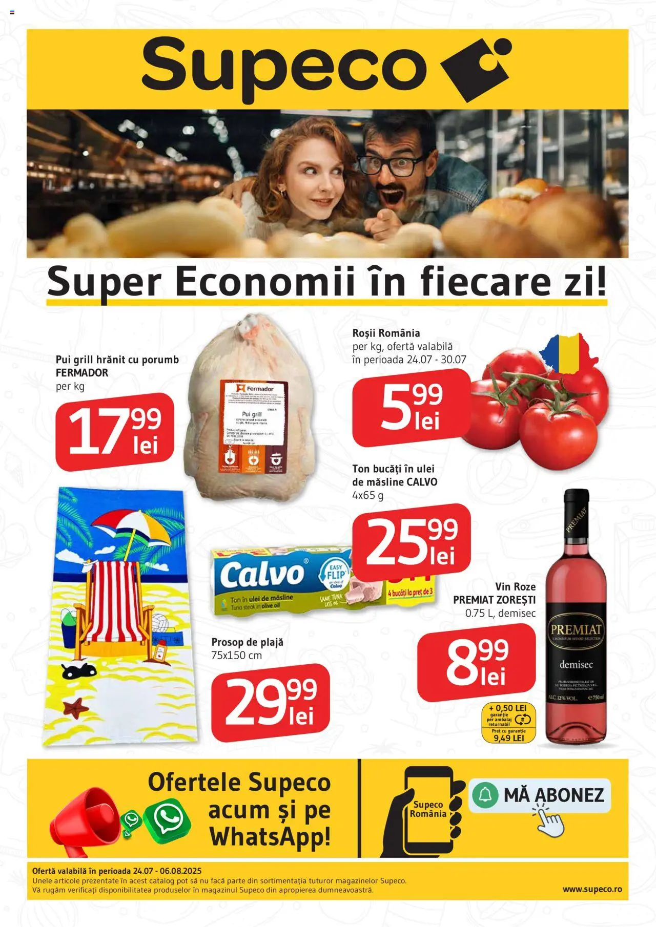 Catalog Supeco 24 Iulie - 5 August 2025 | Pagina 1 | Produse: Grill, Hacıyatmaz Kedi Oyuncağı, Măsline, Ulei