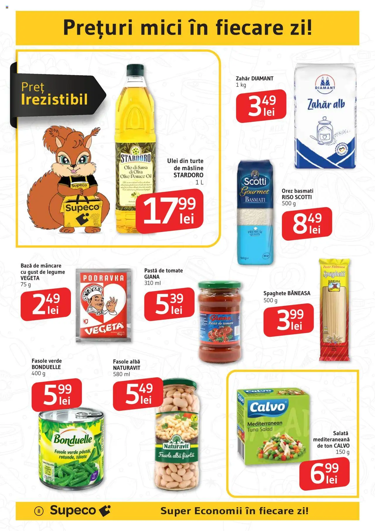 Catalog Supeco 24 Iulie - 5 August 2025 | Pagina 8 | Produse: Măsline, Fasole verde, Salată, Legume