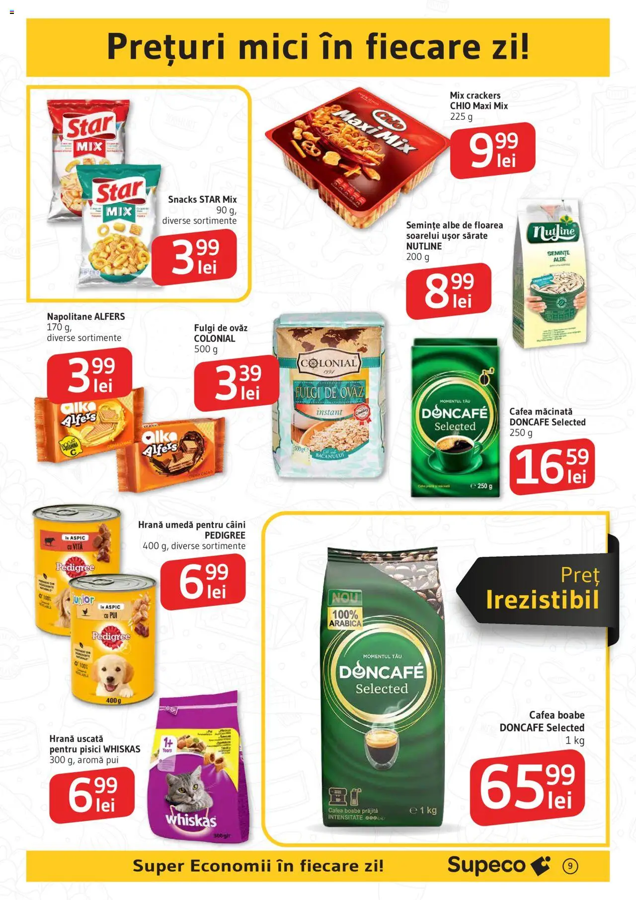 Catalog Supeco 24 Iulie - 5 August 2025 | Pagina 9 | Produse: Hacıyatmaz Kedi Oyuncağı, Napolitane, Cacao, Fulgi