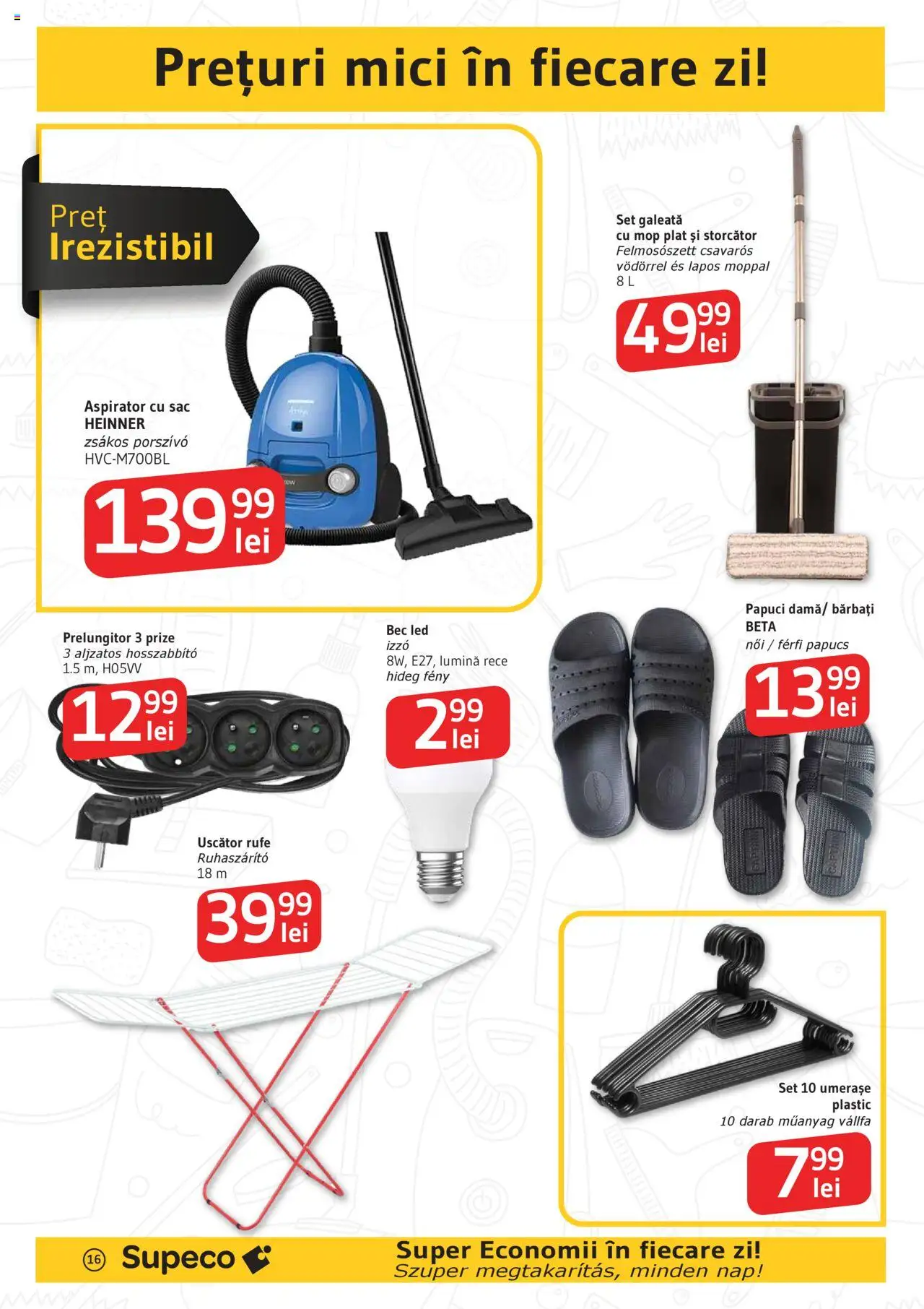 Catalog Supeco 24 Iulie - 5 August 2025 | Pagina 16 | Produse: Prize, Storcător, Mop, Mici