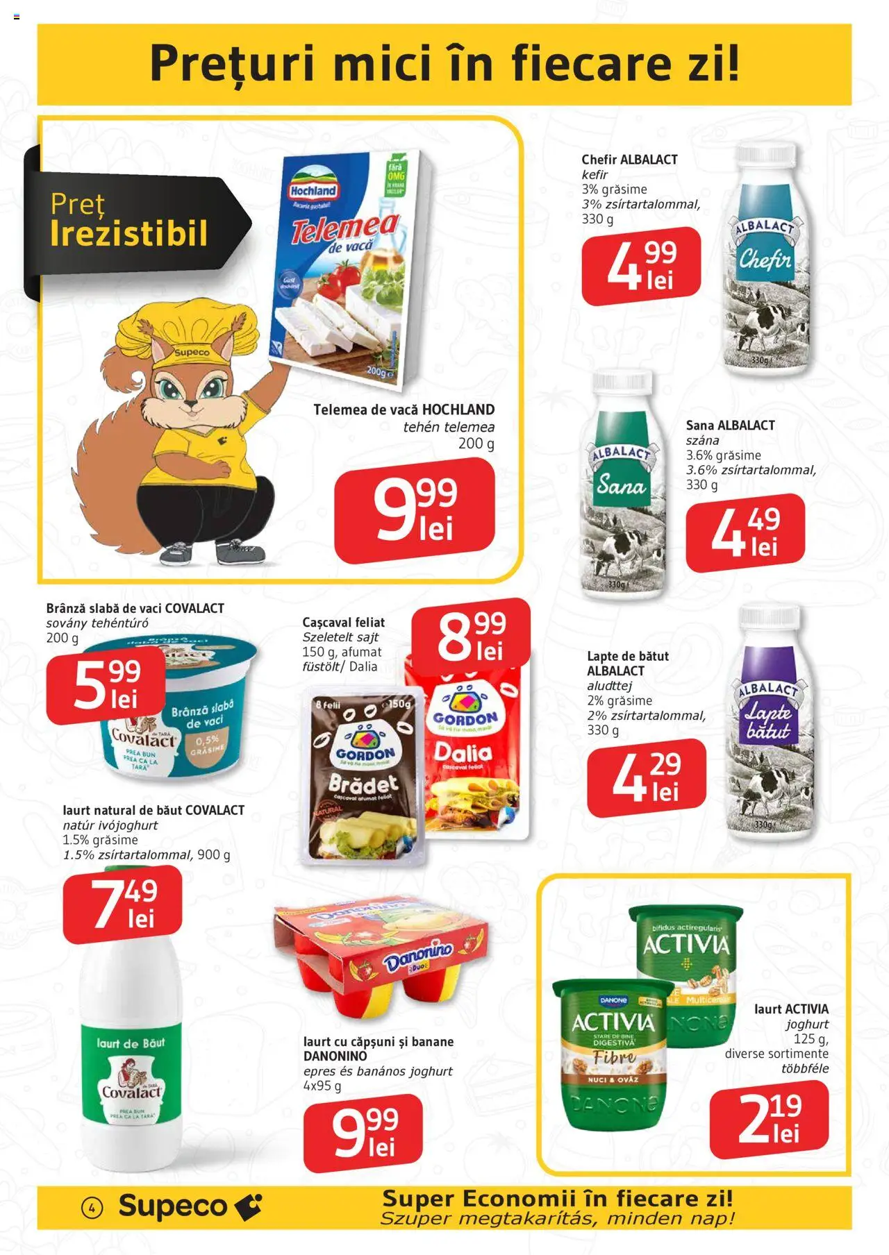 Catalog Supeco 24 Iulie - 5 August 2025 | Pagina 4 | Produse: Cașcaval, Mici, Lapte, Banane