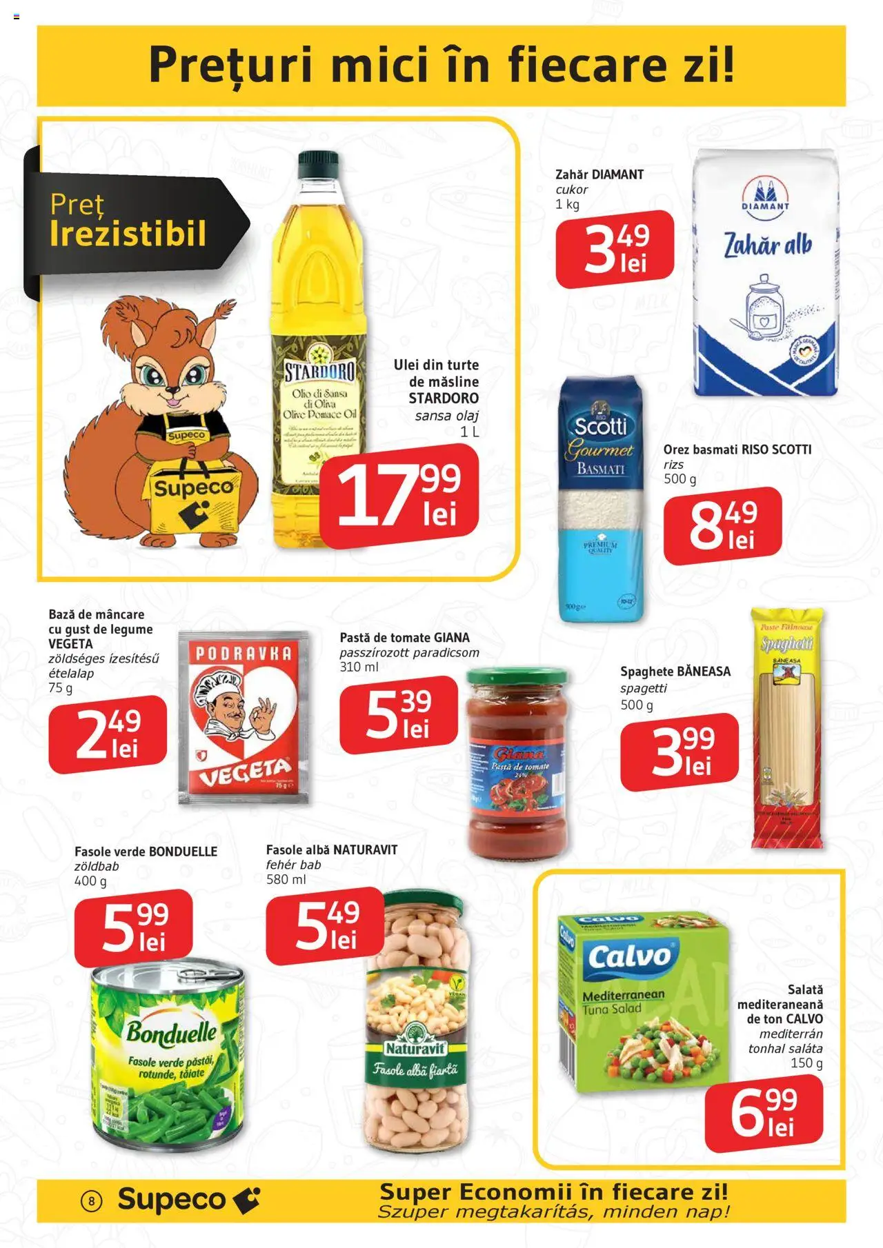 Catalog Supeco 24 Iulie - 5 August 2025 | Pagina 8 | Produse: Pastă de tomate, Fasole verde, Legume, Zahăr