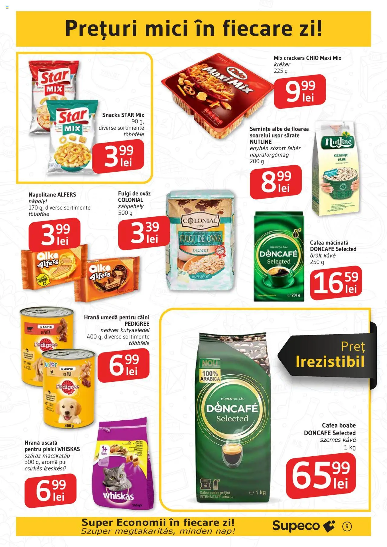 Catalog Supeco 24 Iulie - 5 August 2025 | Pagina 9 | Produse: Mici, Semințe, Napolitane, Cafea