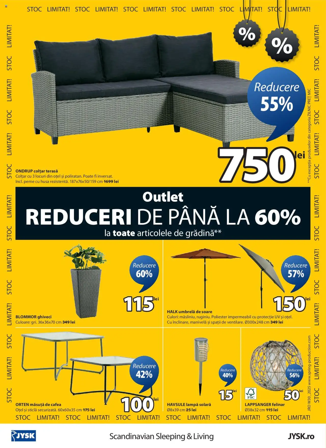 Catalog JYSK 25 Iulie - 2 August 2025 | Pagina 8 | Produse: Umbrelă, Măsuță de cafea, Lampă, Cafea