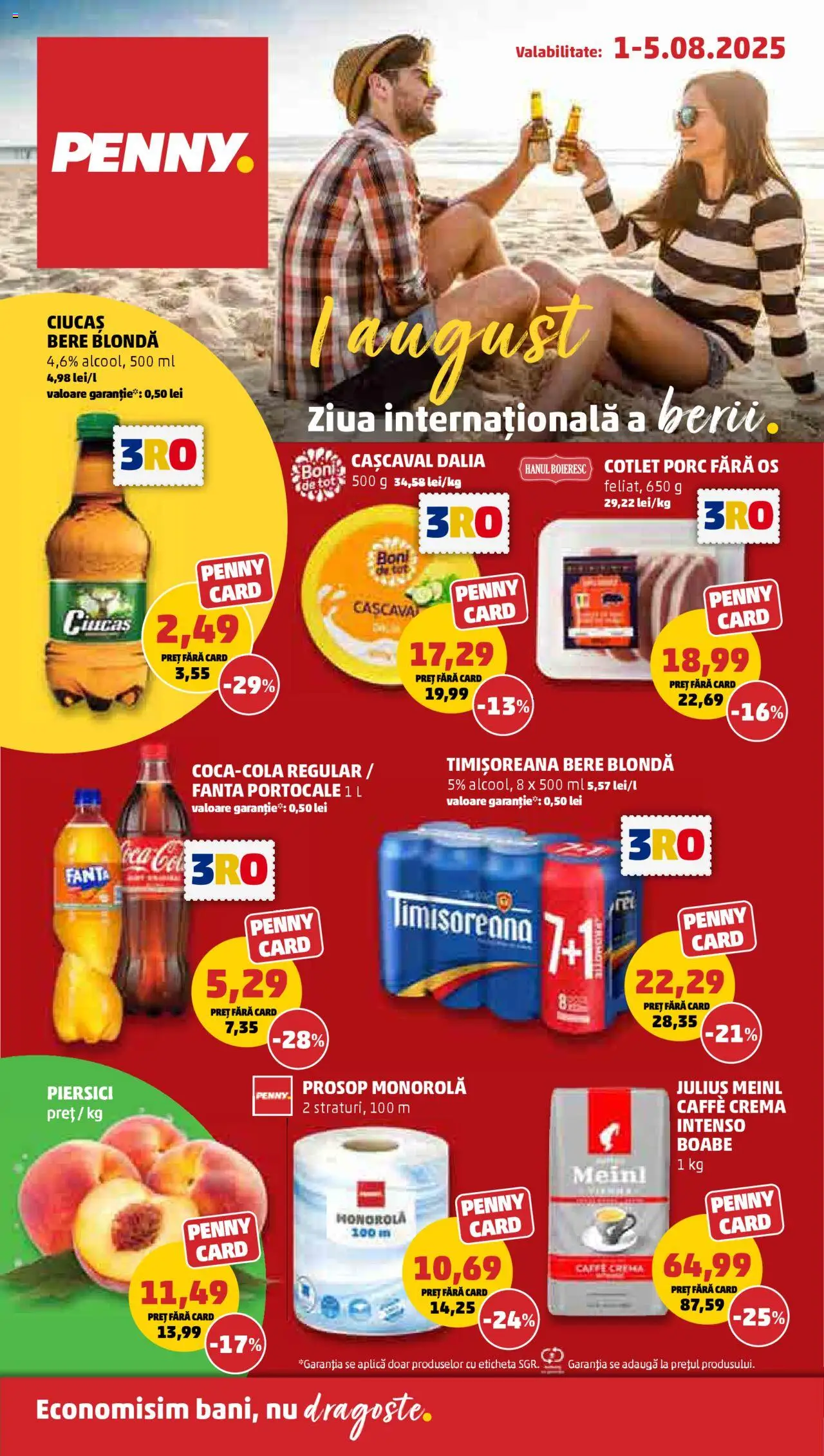 Catalog PENNY Market 1 - 7 August 2025 | Pagina 3 | Produse: Prosop monorolă, Cotlet porc, Cremă, Portocale