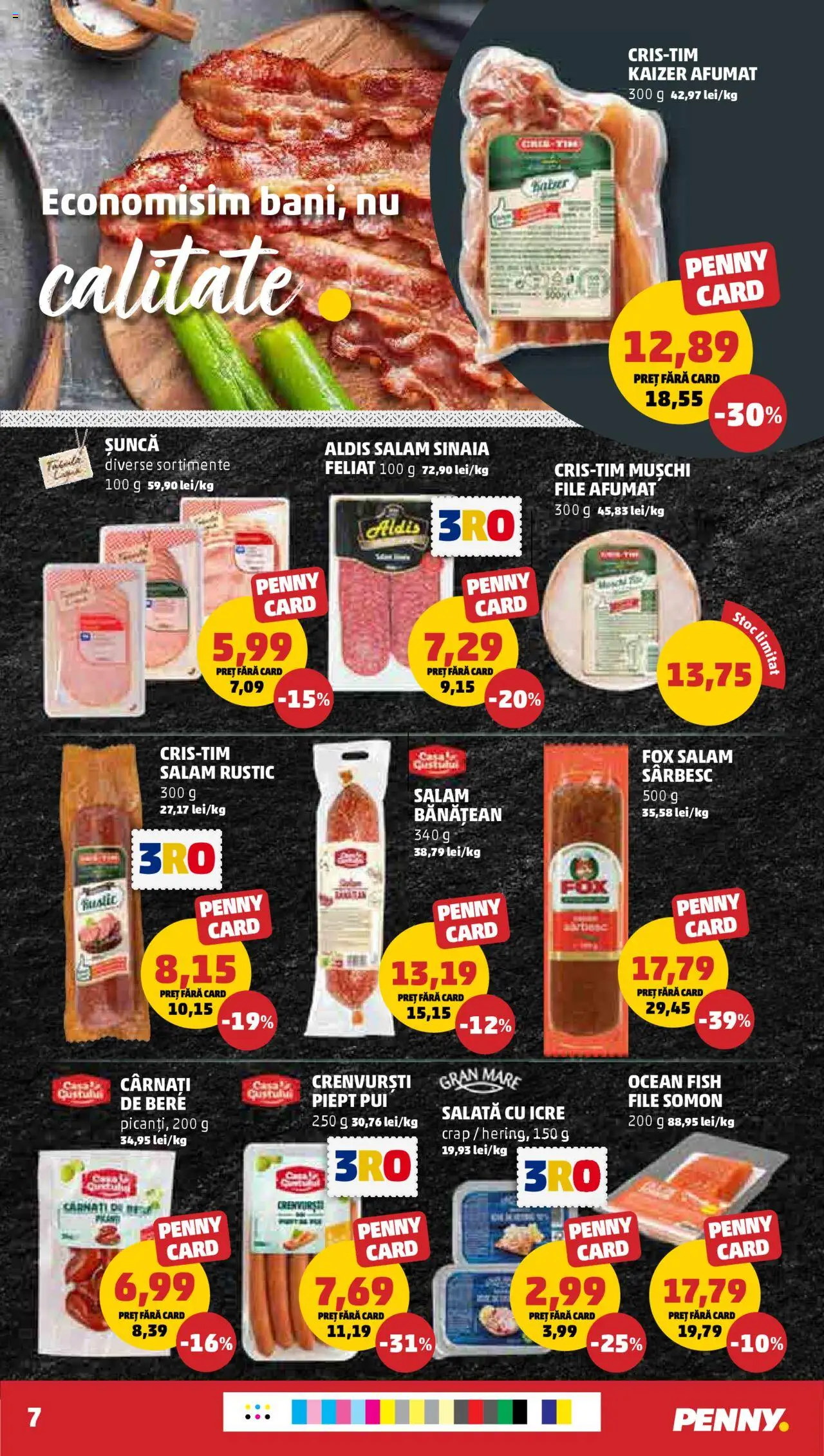 Catalog PENNY Market 1 - 7 August 2025 | Pagina 9 | Produse: Crenvurști, Salam, Șuncă, Salată cu icre