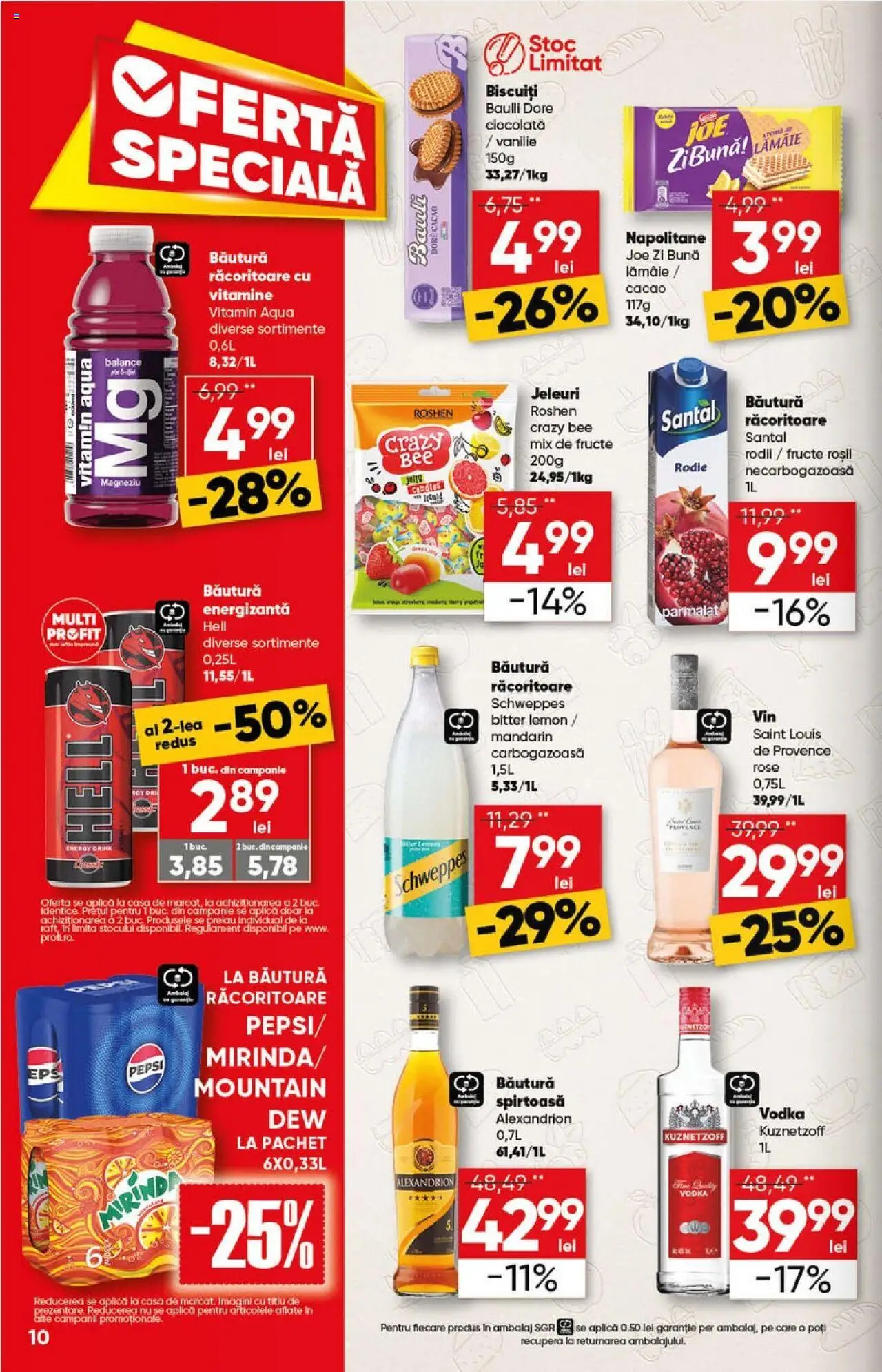 Catalog Profi 23 Iulie - 4 August 2025 | Pagina 10 | Produse: Napolitane, Ciocolată, Jeleuri, Lămâie