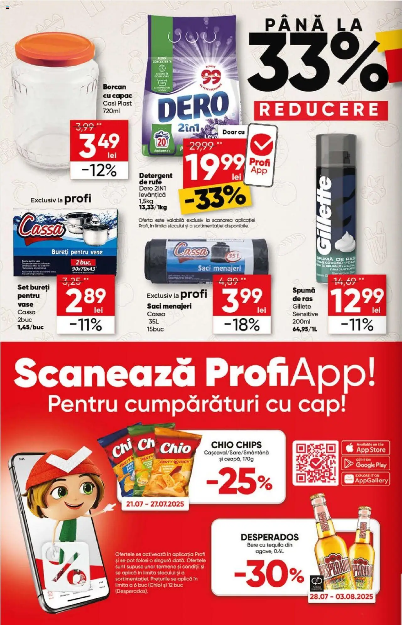 Catalog Profi 23 Iulie - 4 August 2025 | Pagina 12 | Produse: Pudră, Spumă de ras, Bere, Detergent