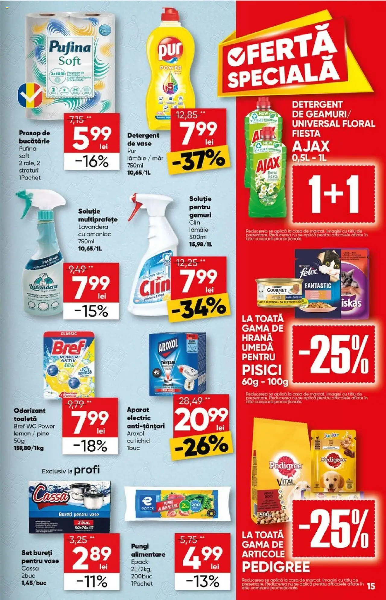 Catalog Profi 23 Iulie - 4 August 2025 | Pagina 15 | Produse: Bucătărie, Toaletă, Absorbante, Lămâie