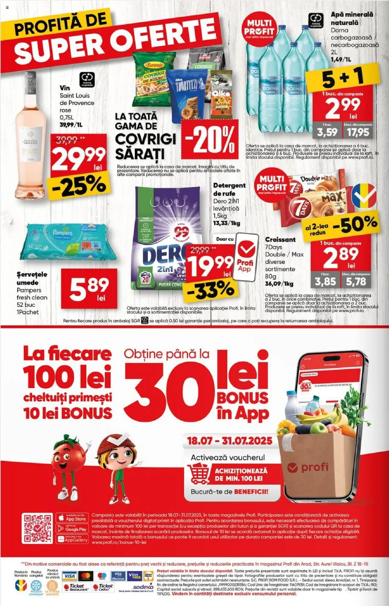 Catalog Profi 23 Iulie - 4 August 2025 | Pagina 16 | Produse: Yazı tahtası kalemi, Pudră, Rom, Apă