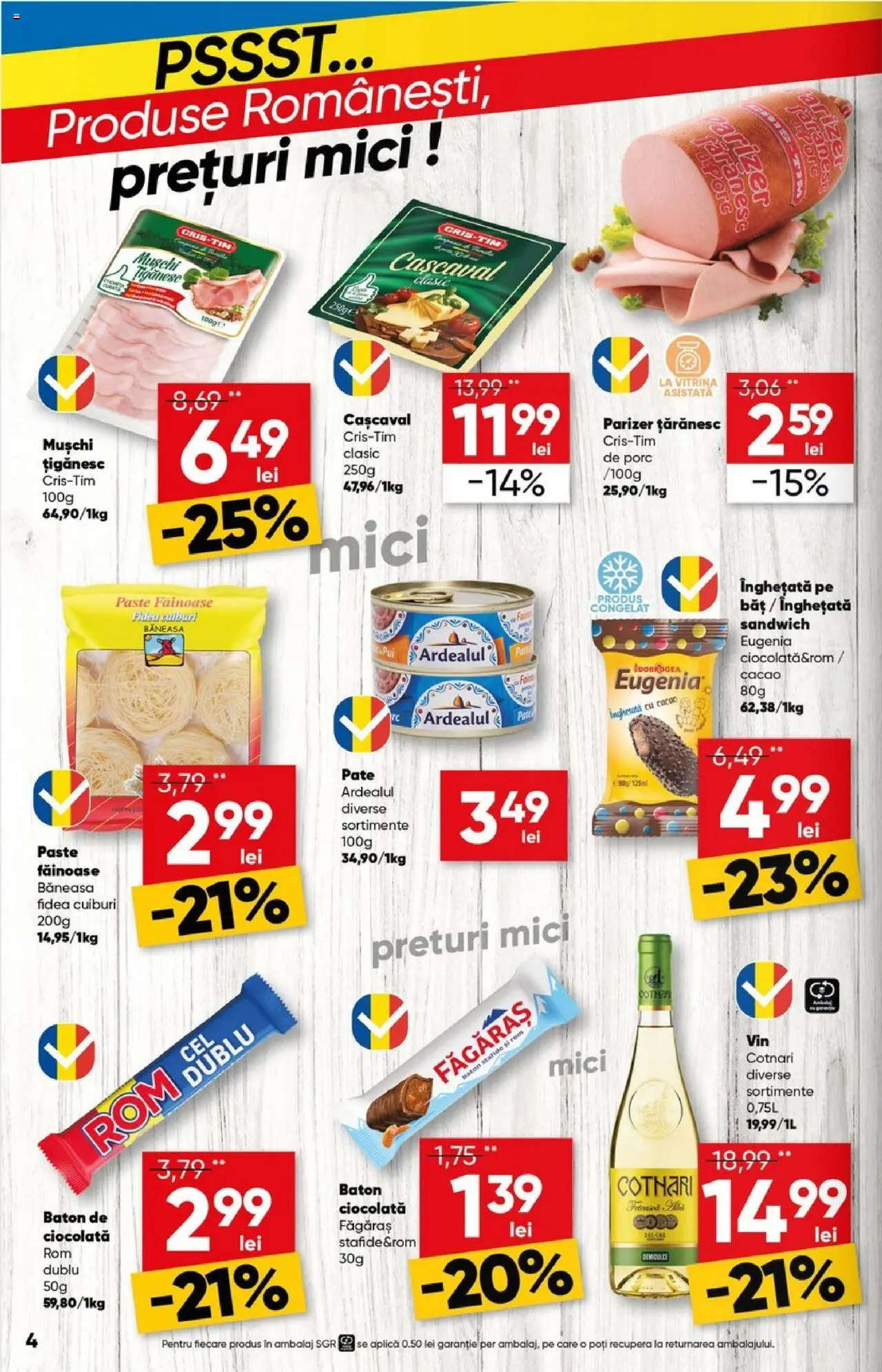 Catalog Profi 23 Iulie - 4 August 2025 | Pagina 4 | Produse: Pate, Mici, Ciocolată, Înghețată