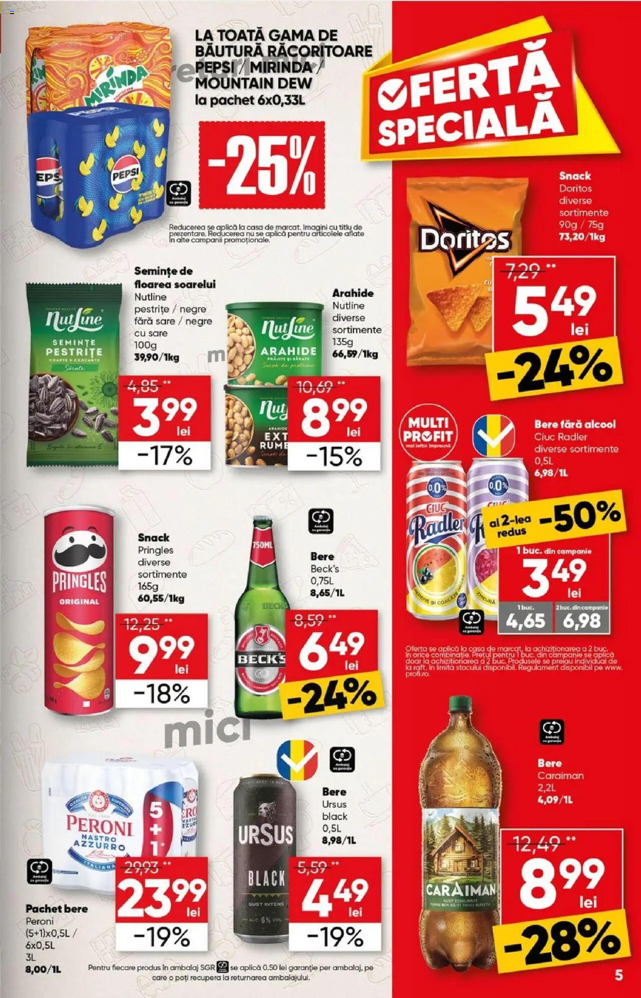 Catalog Profi 23 Iulie - 4 August 2025 | Pagina 5 | Produse: Arahide, Semințe, Bere, Sare