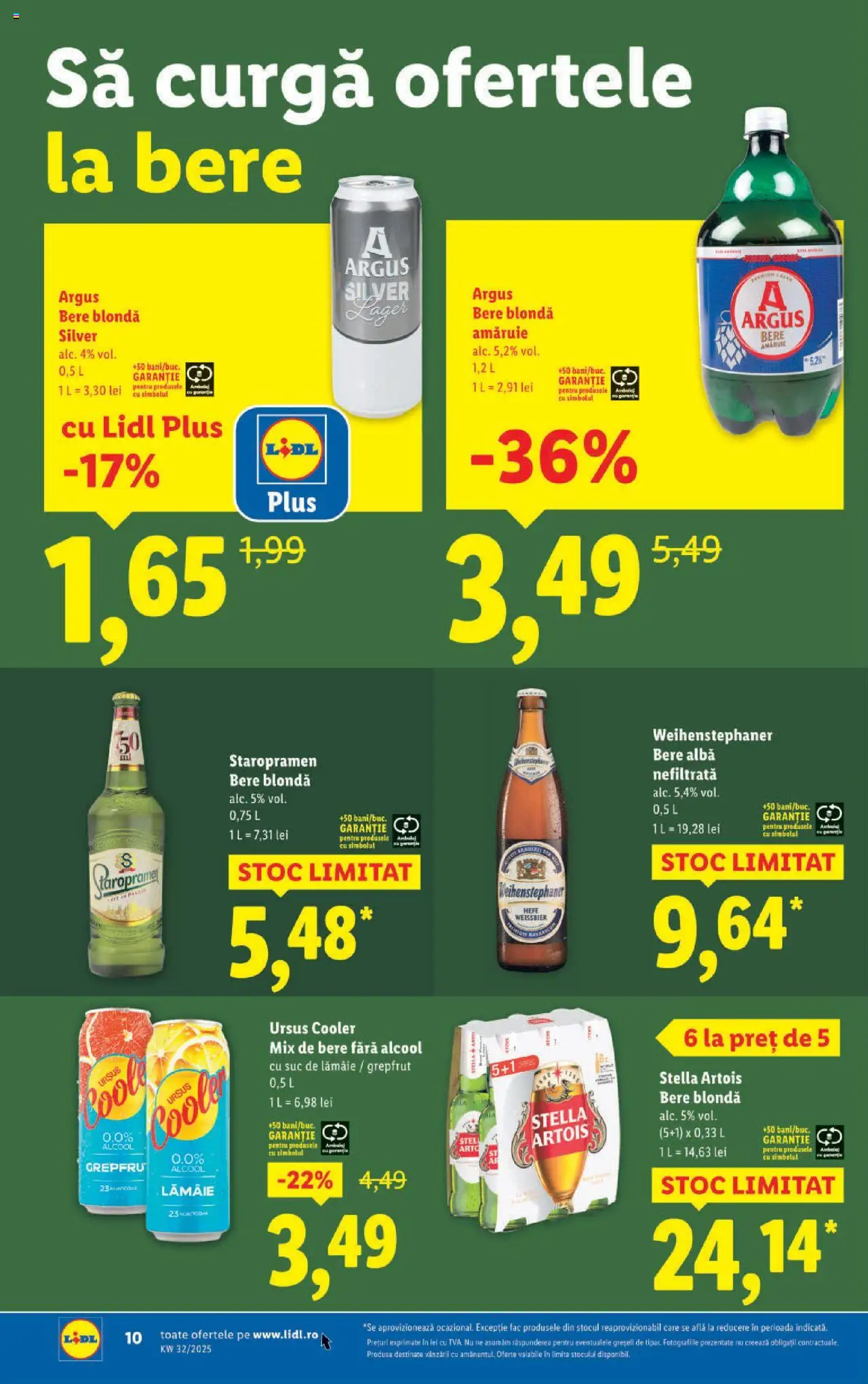 Catalog LIDL 4 - 9 August 2025 | Pagina 10 | Produse: Suc, Bere, Grepfrut, Lămâie