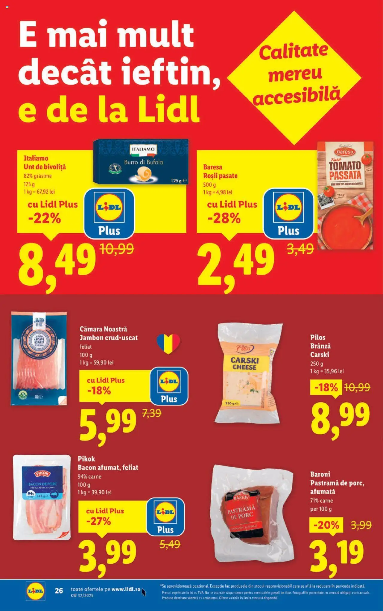 Catalog LIDL 4 - 9 August 2025 | Pagina 26 | Produse: Toplar, Bacon, Roșii, Kanca