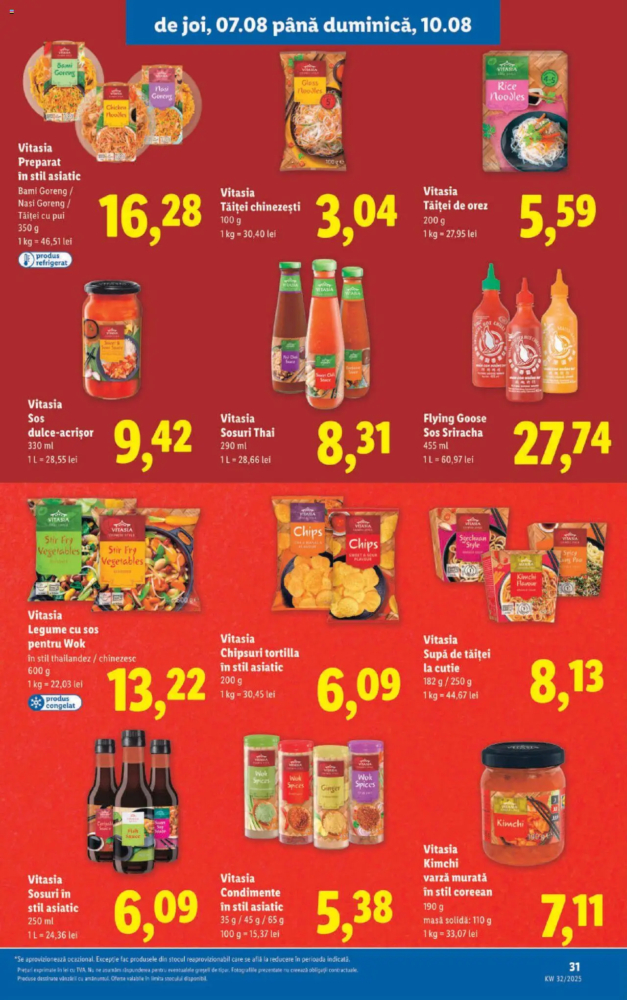 Catalog LIDL 4 - 9 August 2025 | Pagina 31 | Produse: Delgeç, Orez, Noodles, Condimente
