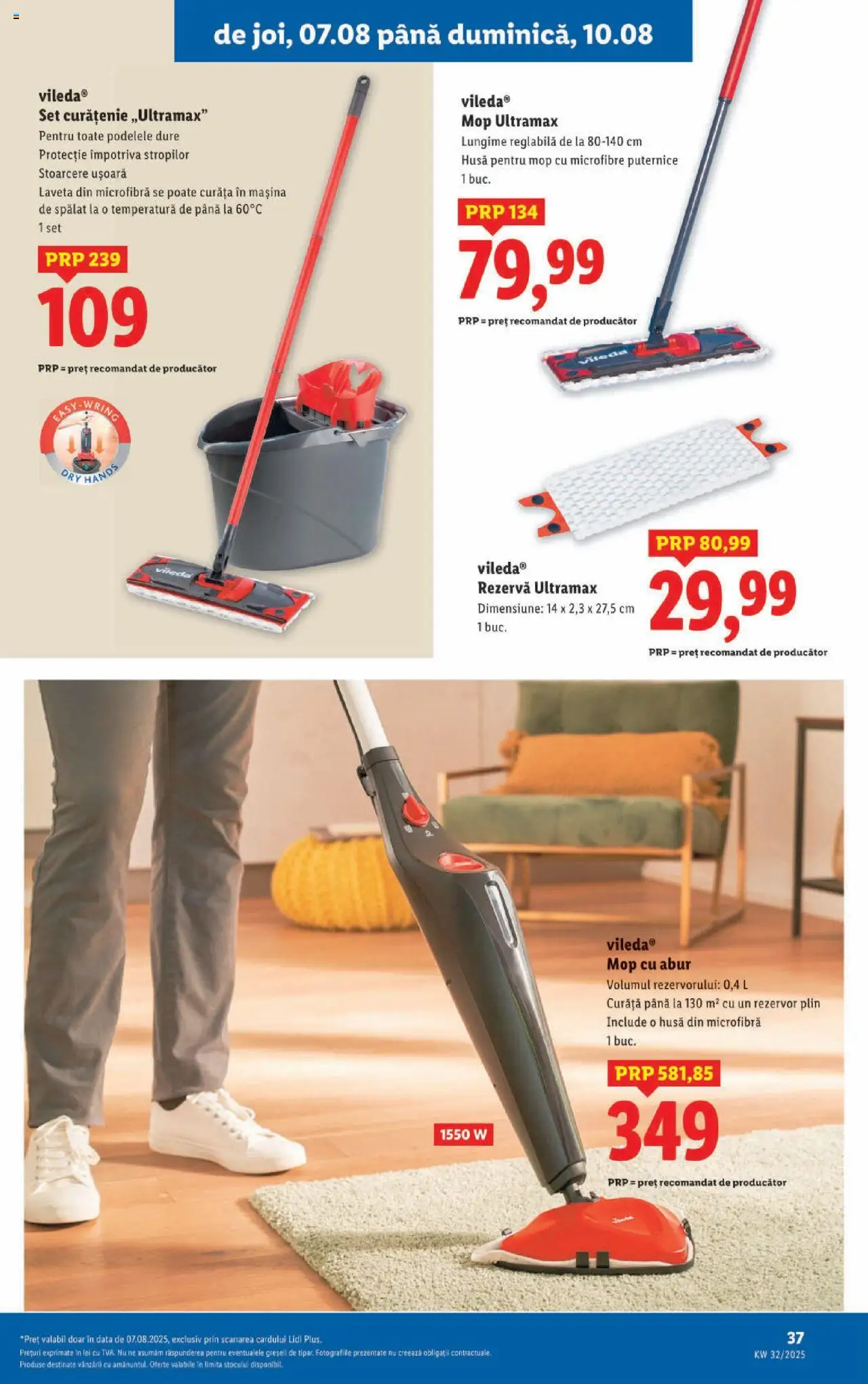 Catalog LIDL 4 - 9 August 2025 | Pagina 37 | Produse: Mașină De Spălat, Mop