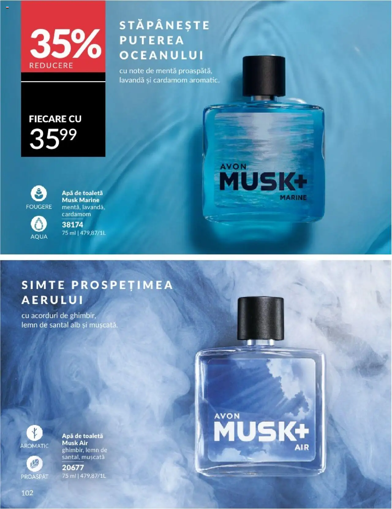 Catalog Avon 1 - 30 August 2025 | Pagina 102 | Produse: Toaletă, Apă de toaletă, Apă