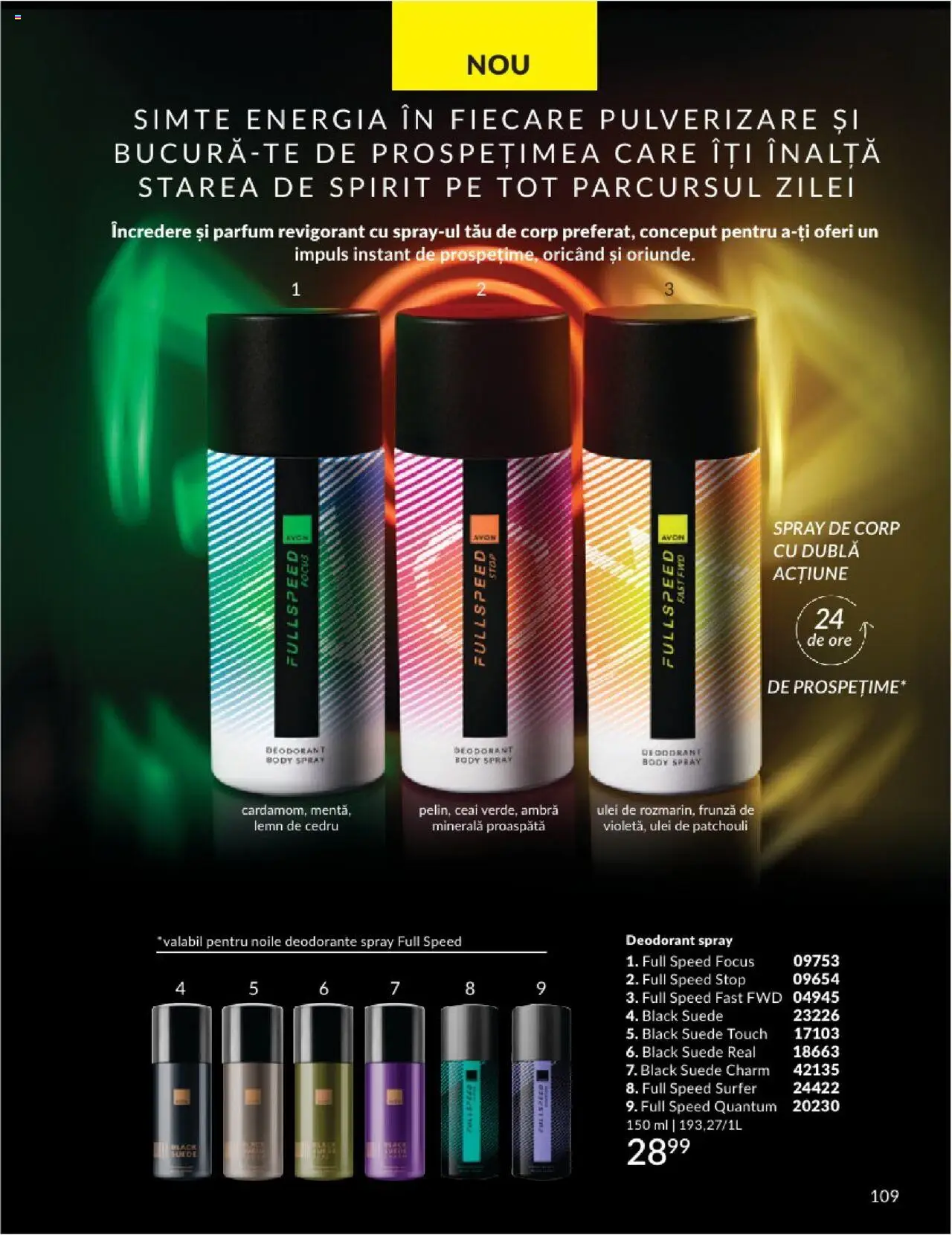 Catalog Avon 1 - 30 August 2025 | Pagina 109 | Produse: Body, Ulei, Deodorant, Ceai