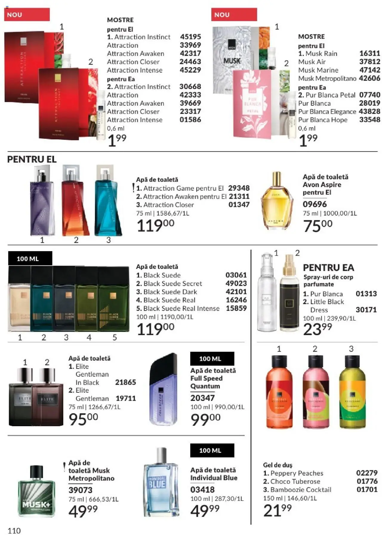 Catalog Avon 1 - 30 August 2025 | Pagina 110 | Produse: Body, Toaletă, Duș, Gel de duș