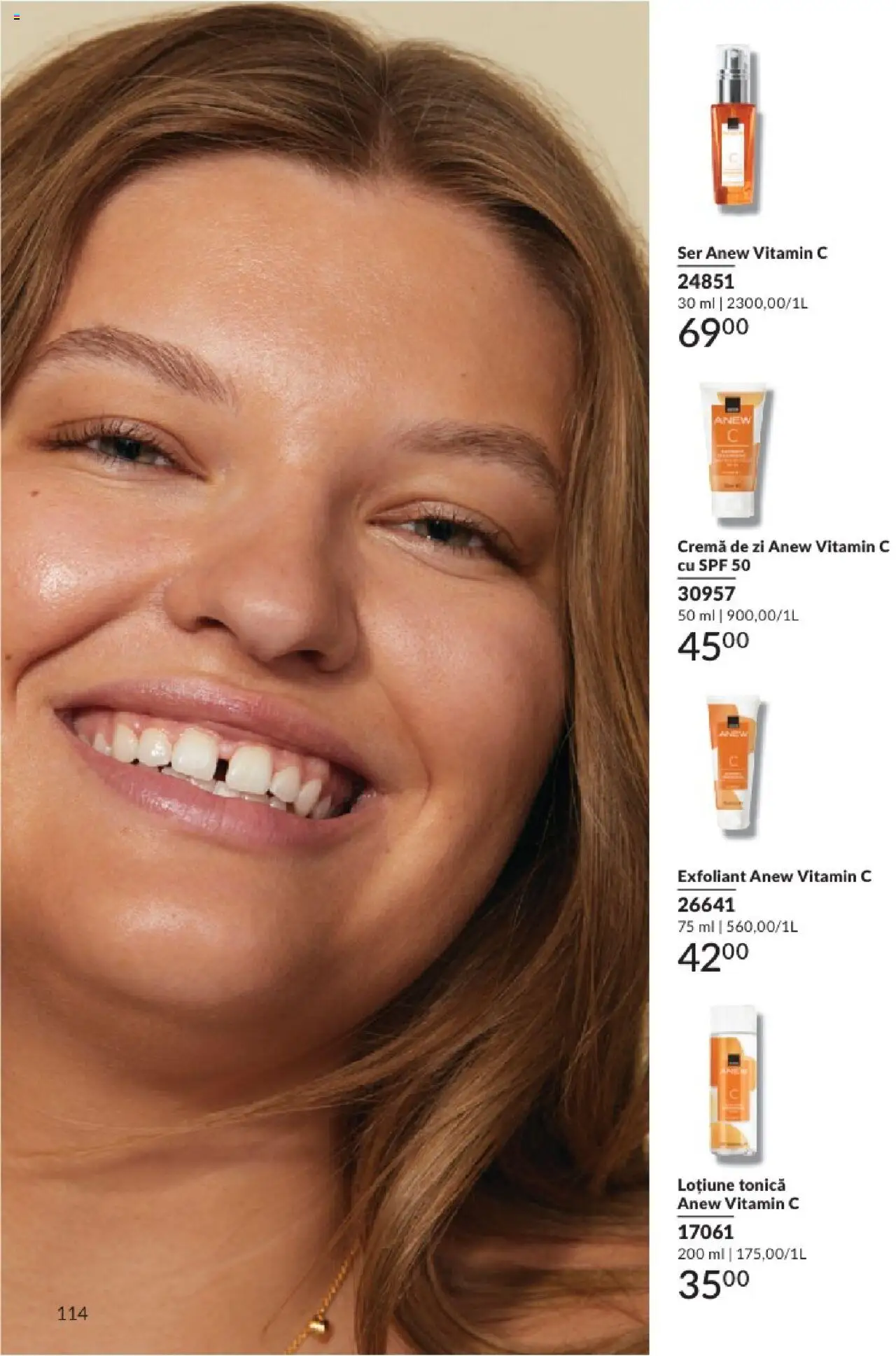 Catalog Avon 1 - 30 August 2025 | Pagina 114 | Produse: Loțiune tonică, Exfoliant, Toner, Cremă