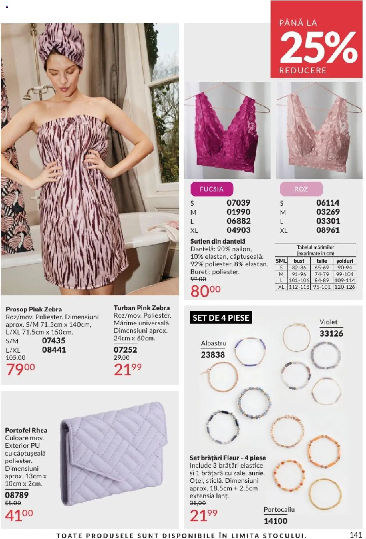 Catalog Avon 1 - 30 August 2025 | Pagina 141 | Produse: Portofel, Brățară, Sutien