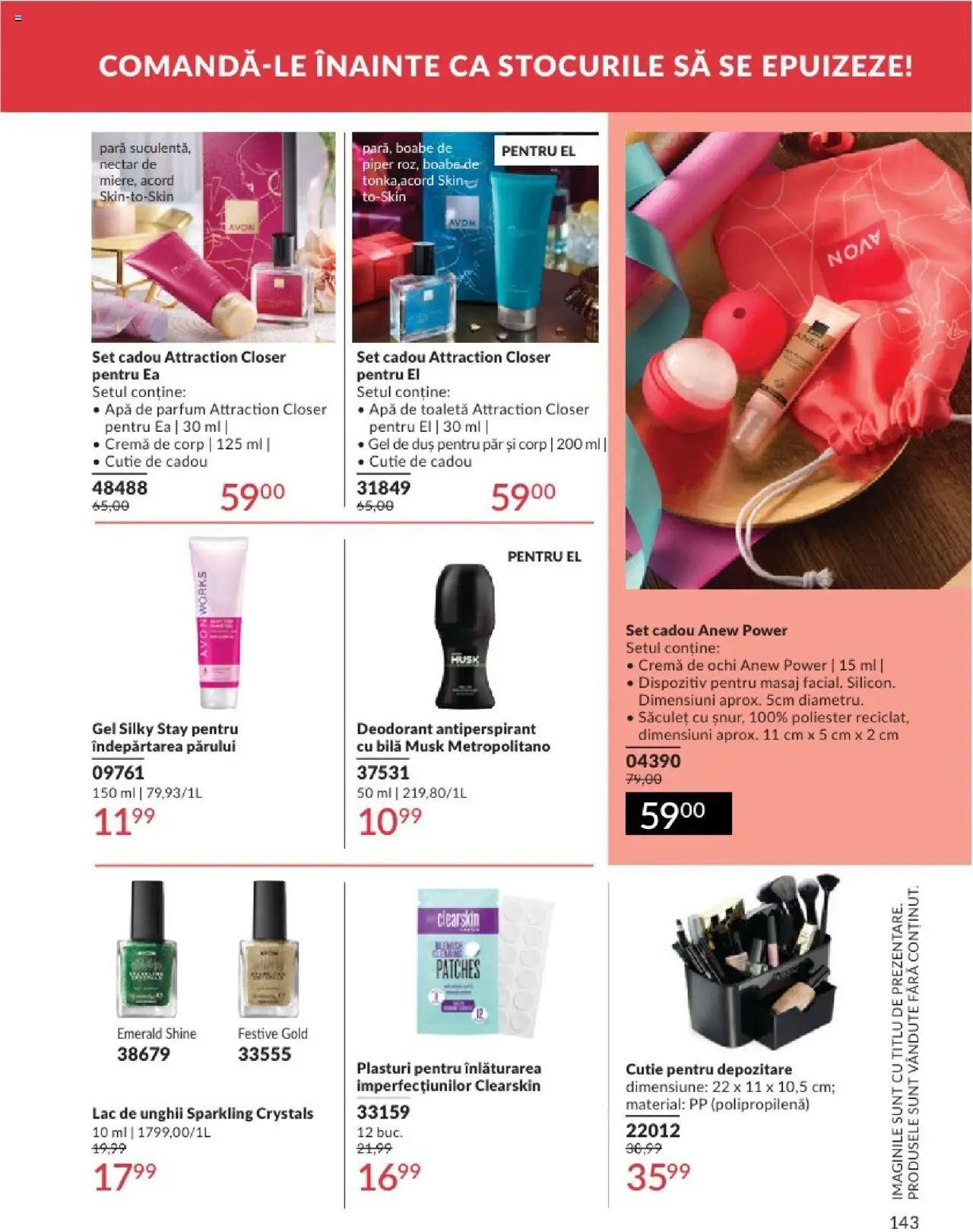 Catalog Avon 1 - 30 August 2025 | Pagina 143 | Produse: Plasturi, Parfum, Cremă, Piper