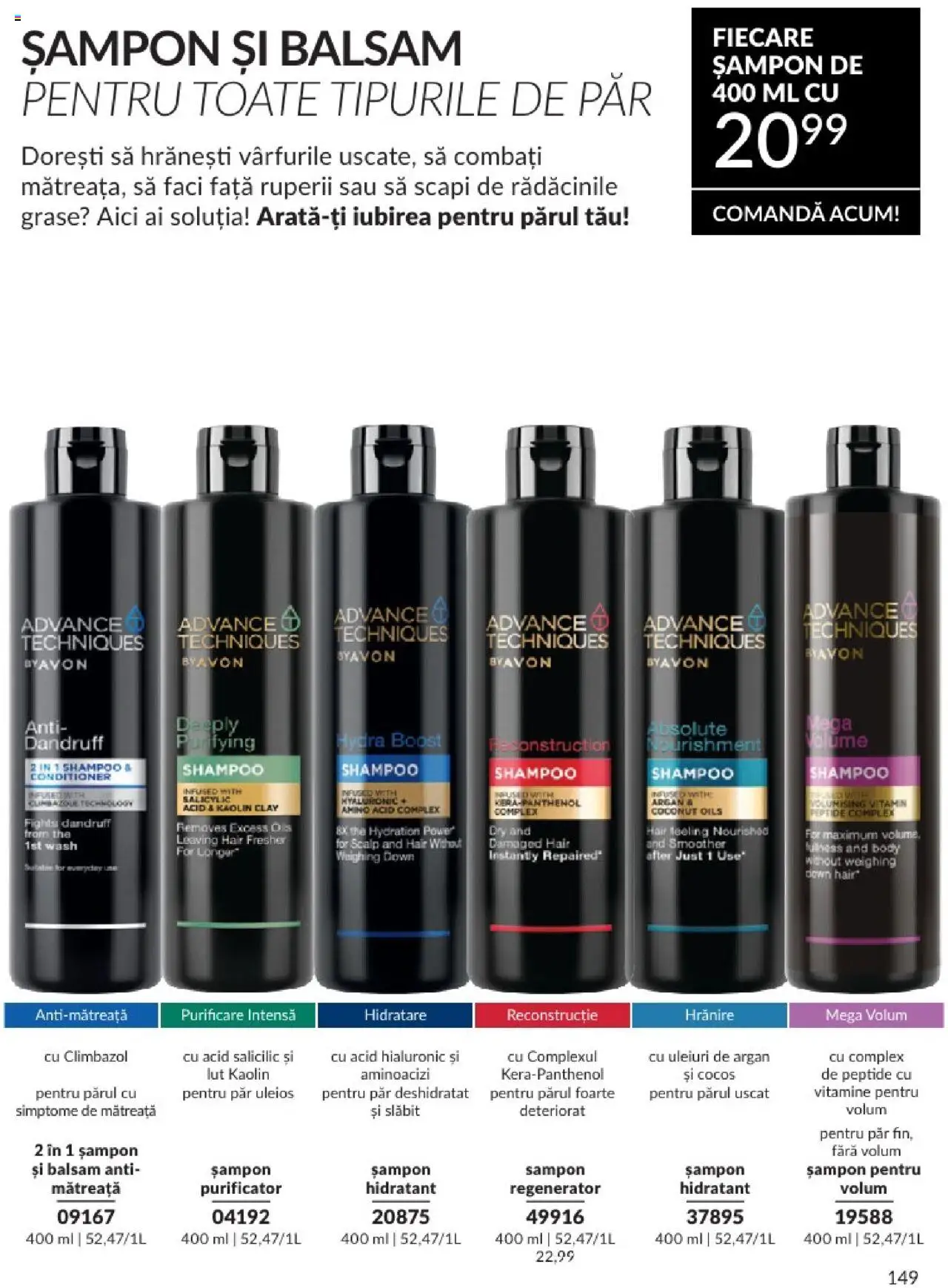 Catalog Avon 1 - 30 August 2025 | Pagina 149 | Produse: Body, Șampon, Balsam