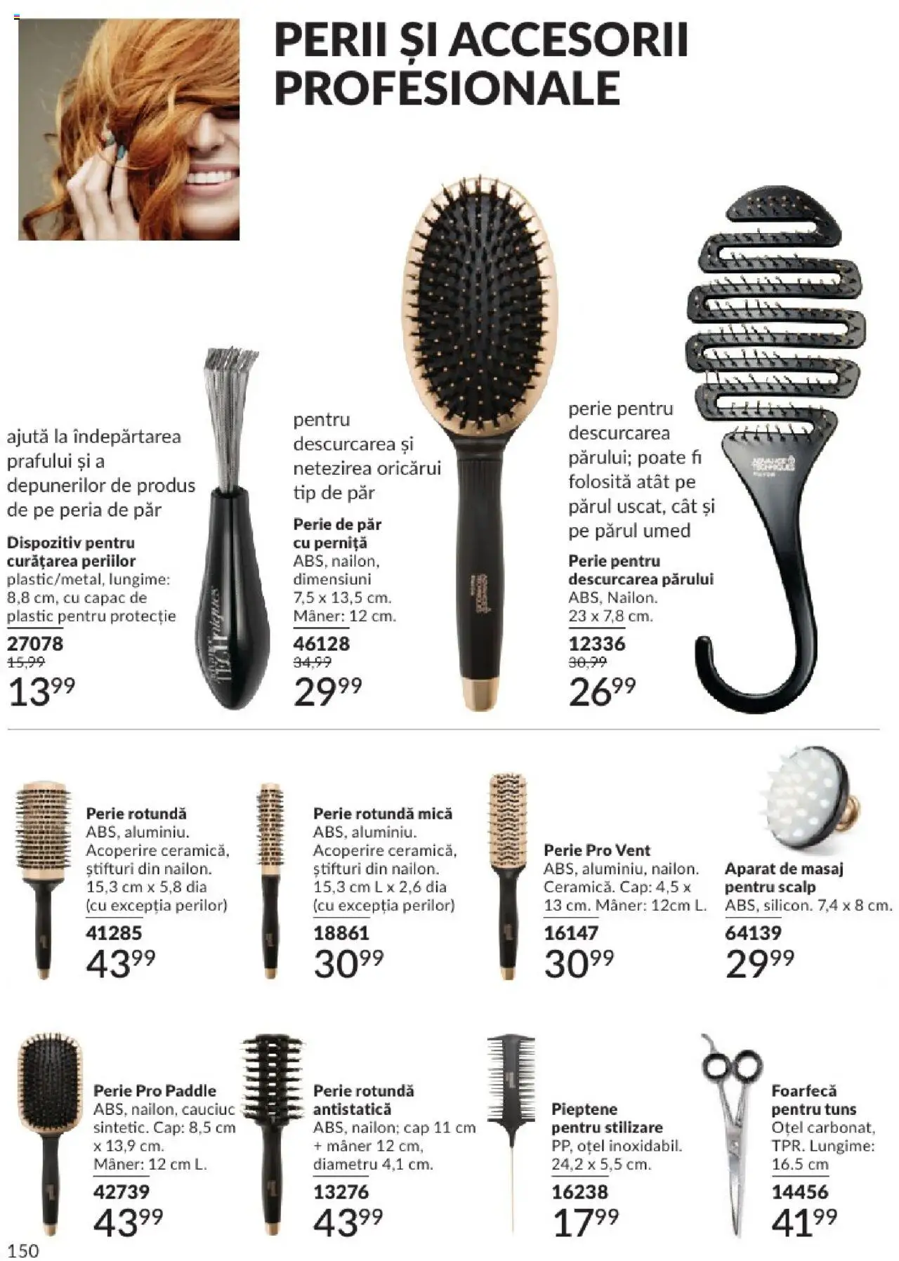 Catalog Avon 1 - 30 August 2025 | Pagina 150 | Produse: Perie de păr, Pieptene, Mâner, Perie