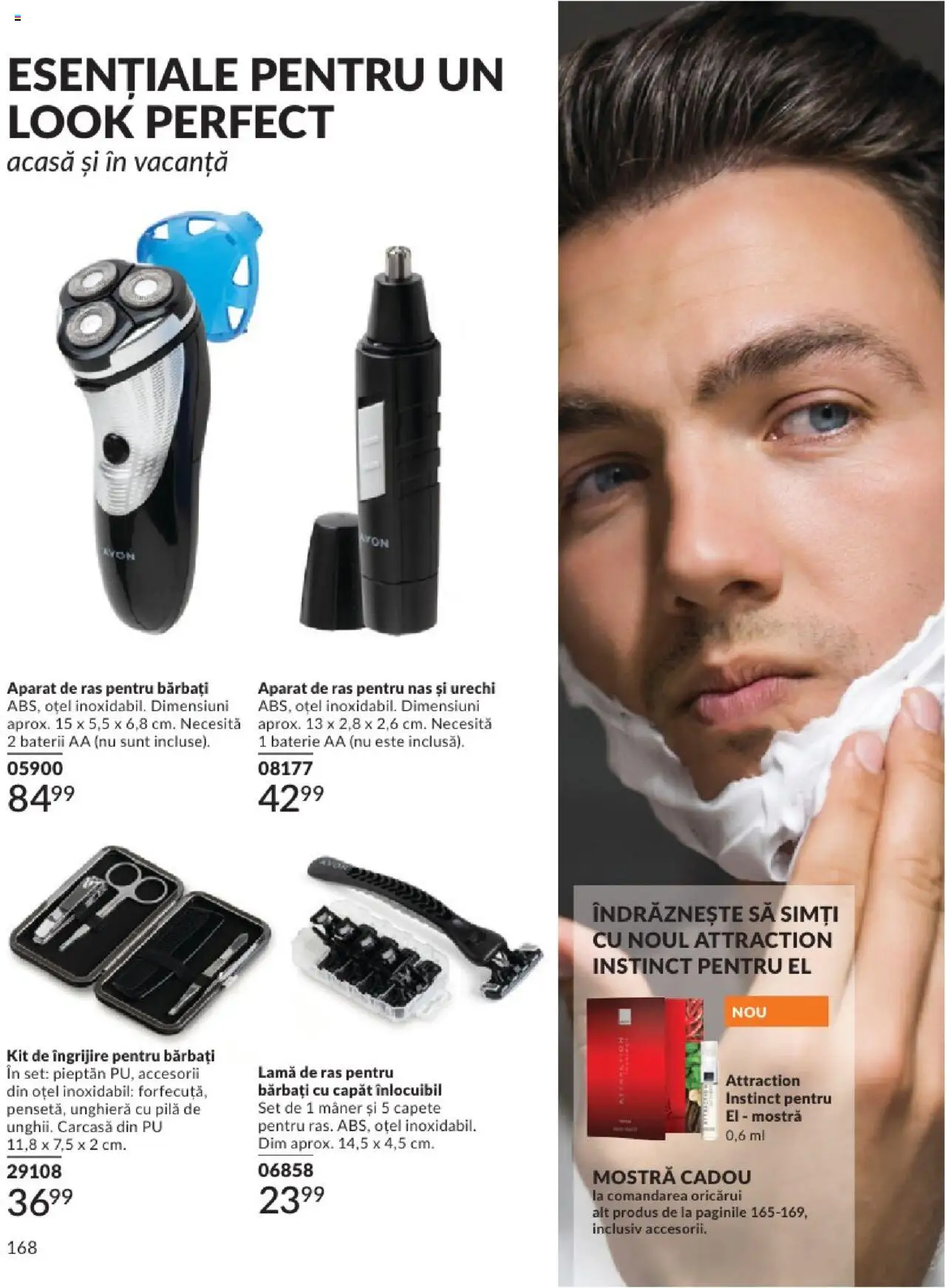Catalog Avon 1 - 30 August 2025 | Pagina 168 | Produse: Trimmer, Lamă de ras, Carcasă, Aparat De Ras