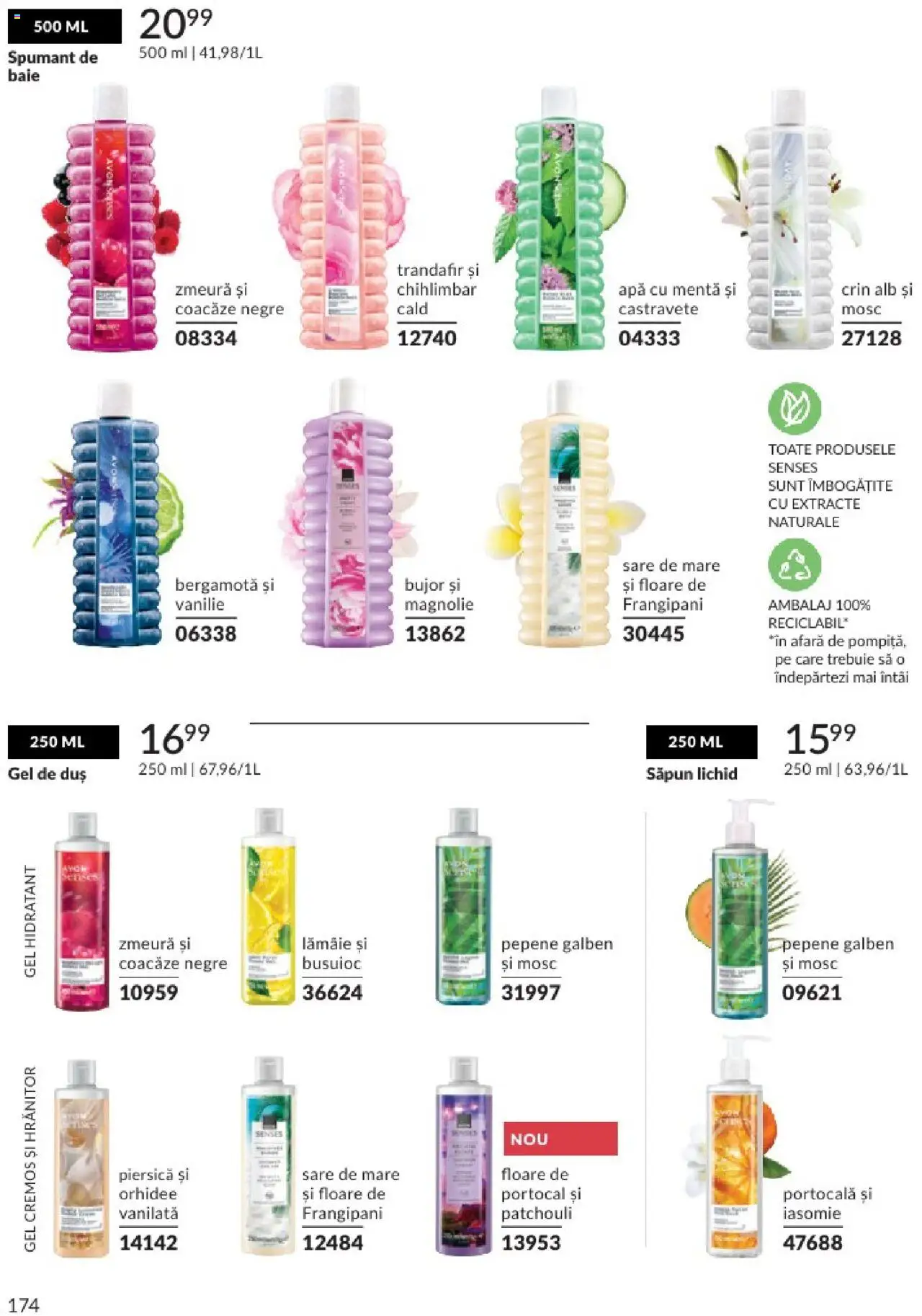 Catalog Avon 1 - 30 August 2025 | Pagina 174 | Produse: Piersică, Pepene Galben, Duș, Gel de duș