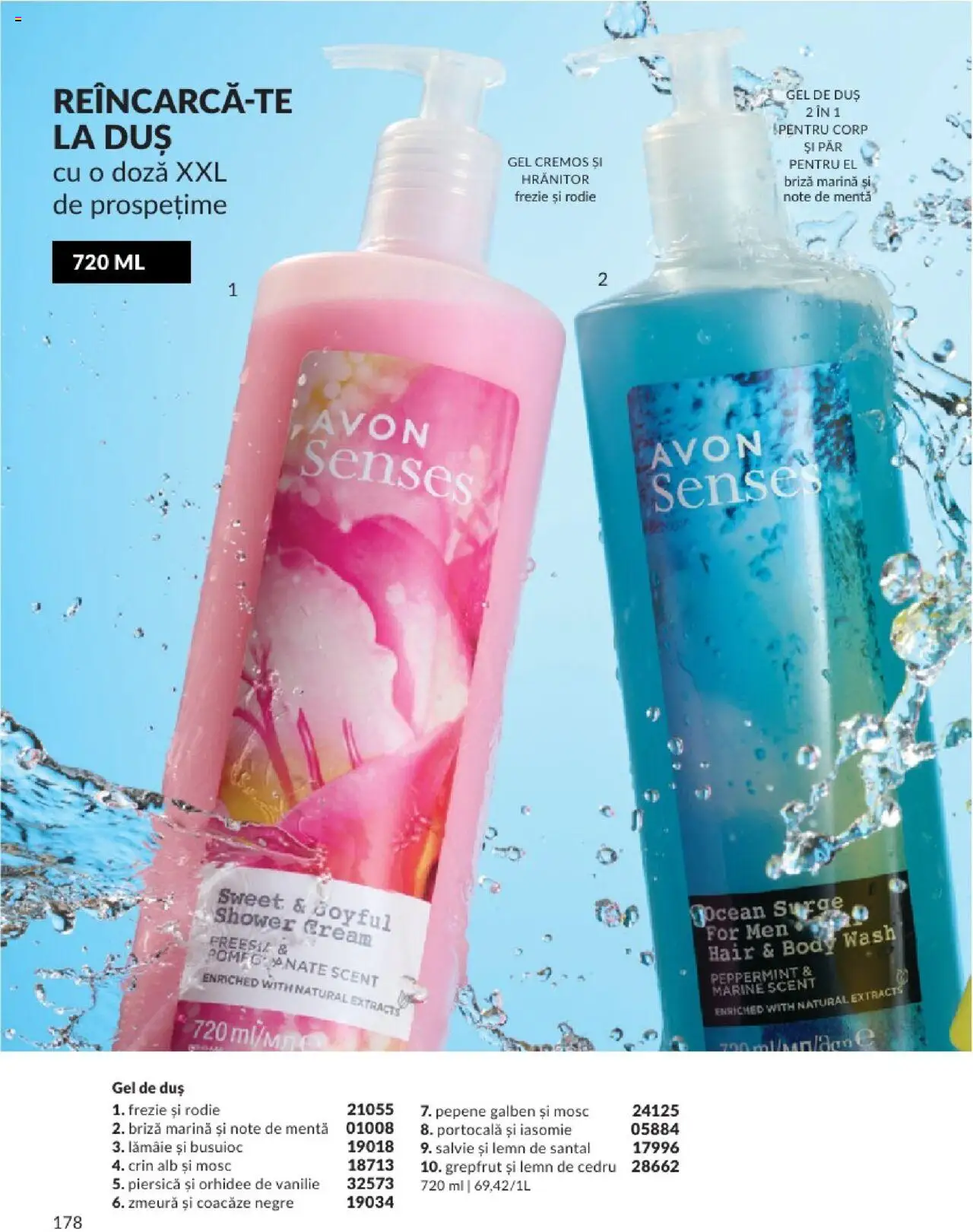 Catalog Avon 1 - 30 August 2025 | Pagina 178 | Produse: Pepene Galben, Zmeură, Orhidee, Duș