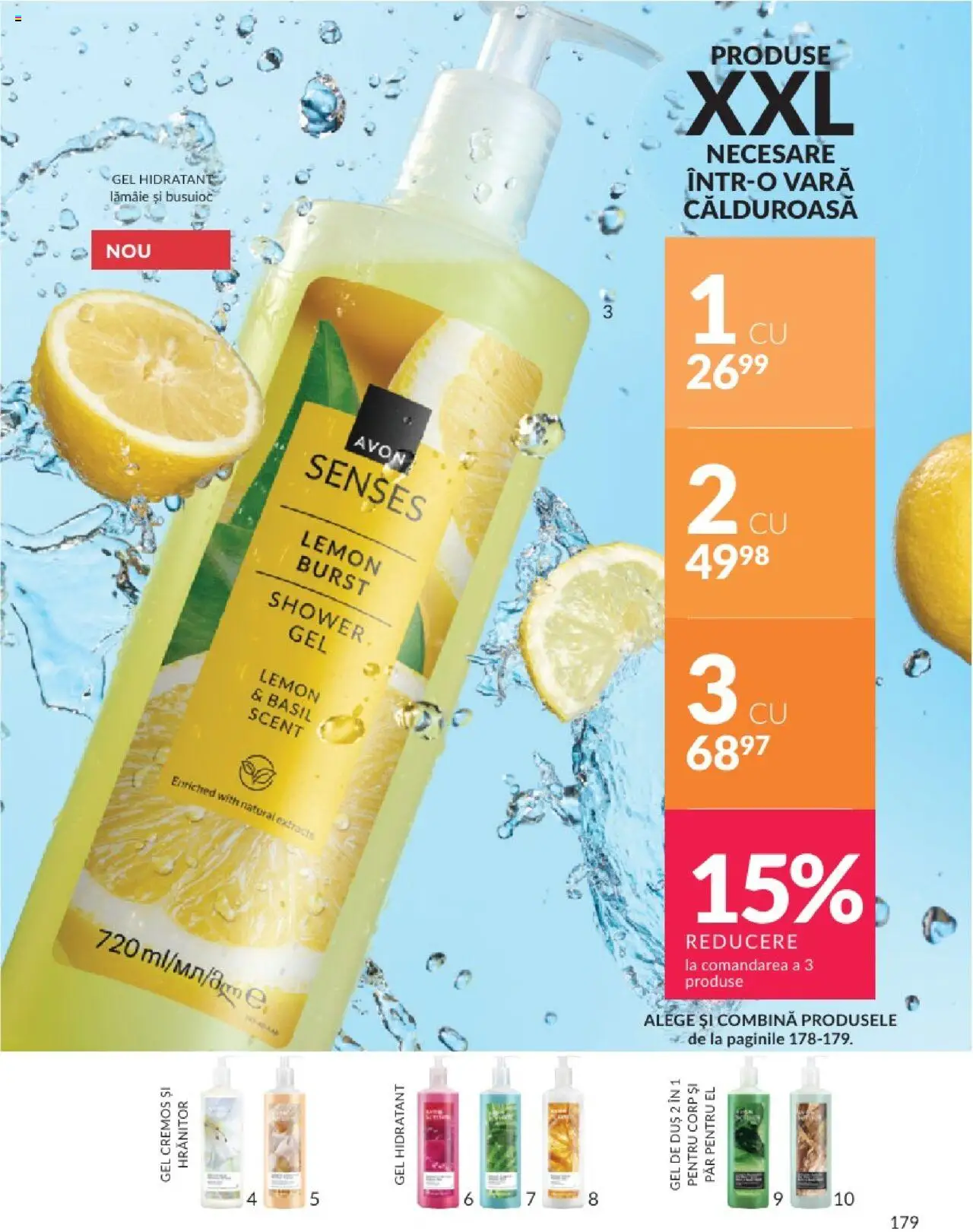 Catalog Avon 1 - 30 August 2025 | Pagina 179 | Produse: Body, Duș, Gel de duș, Lămâie