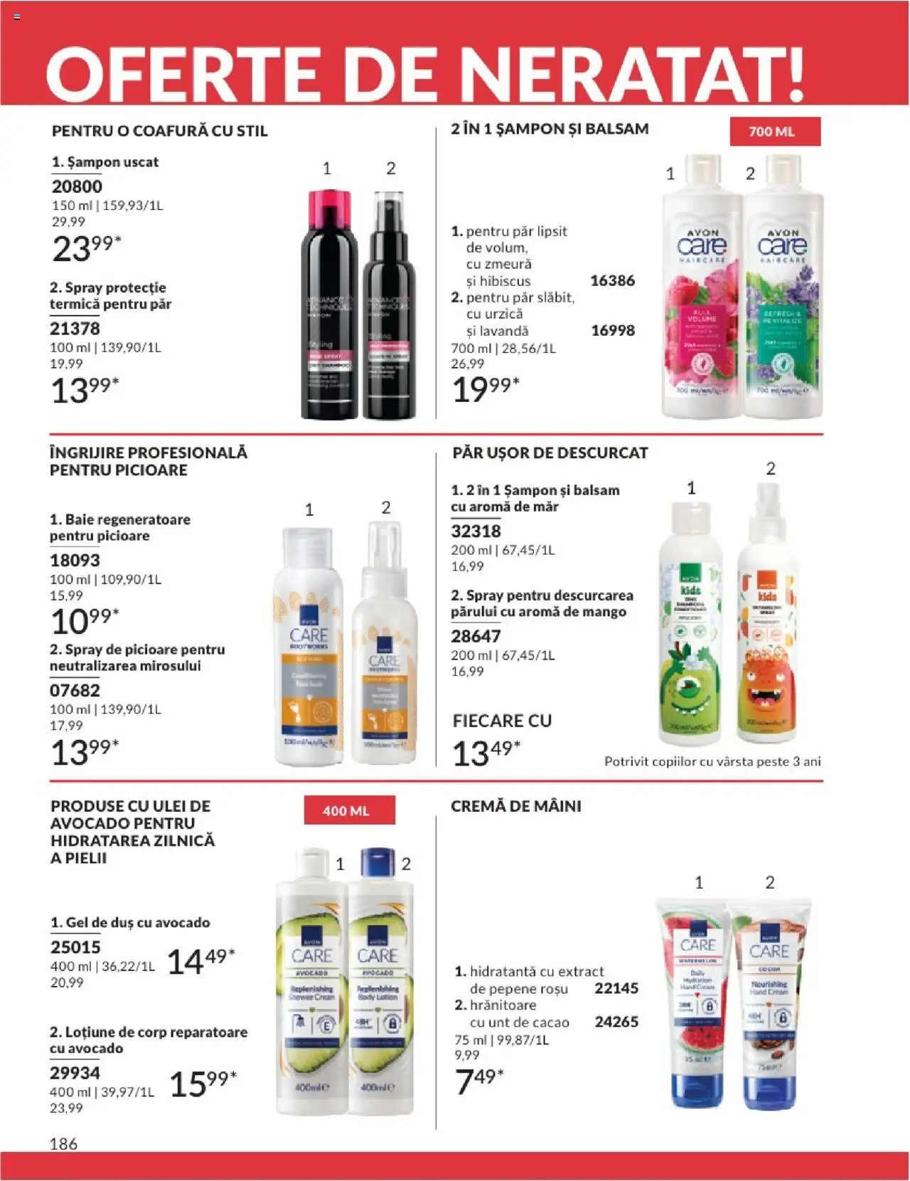 Catalog Avon 1 - 30 August 2025 | Pagina 186 | Produse: Ulei, Cacao, Mango, Protecție termică pentru păr