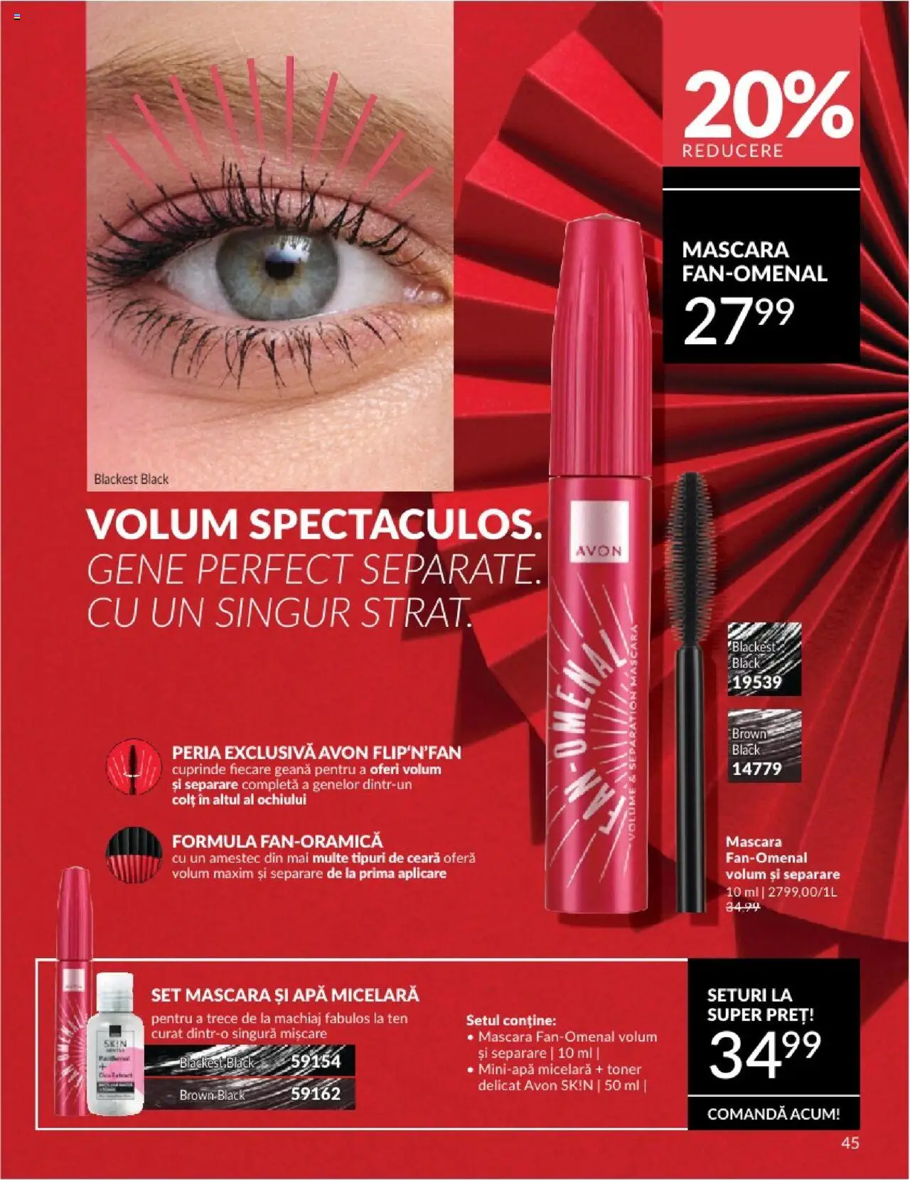 Catalog Avon 1 - 30 August 2025 | Pagina 45 | Produse: Toner, Scară, Mascara, Apă