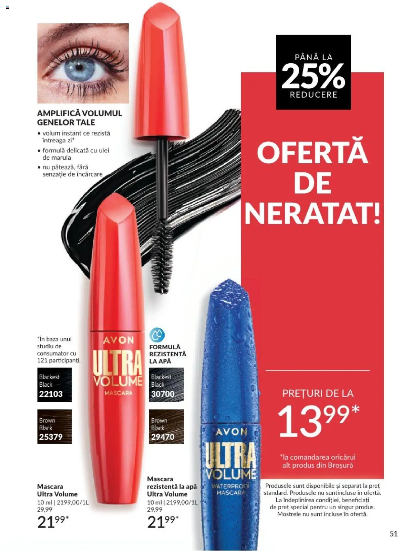 Catalog Avon 1 - 30 August 2025 | Pagina 51 | Produse: Mascara, Ulei, Apă