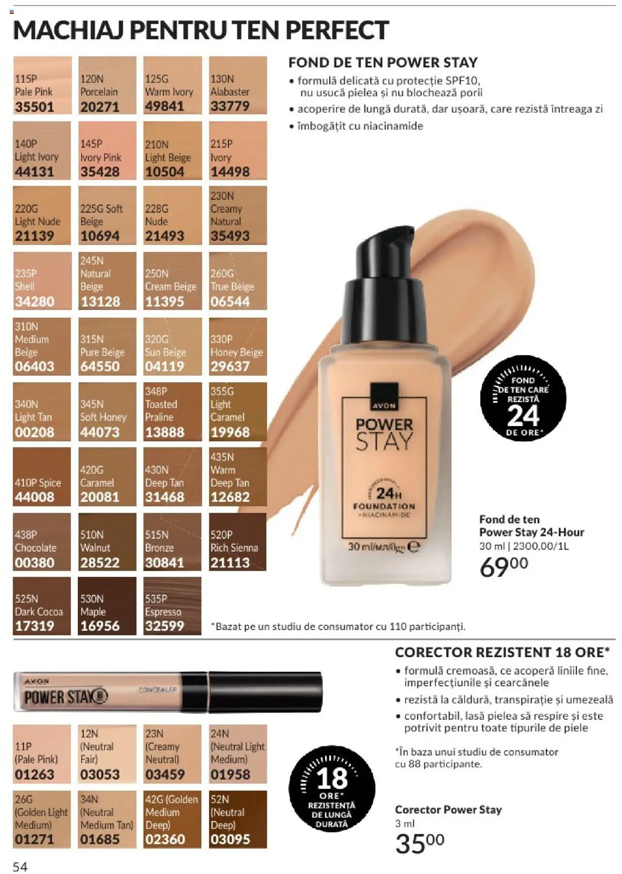 Catalog Avon 1 - 30 August 2025 | Pagina 54 | Produse: Fond de ten, Machiaj, Concealer, Praline