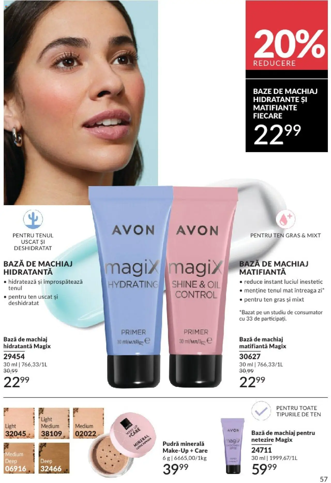 Catalog Avon 1 - 30 August 2025 | Pagina 57 | Produse: Bază de machiaj, Machiaj, Pudră