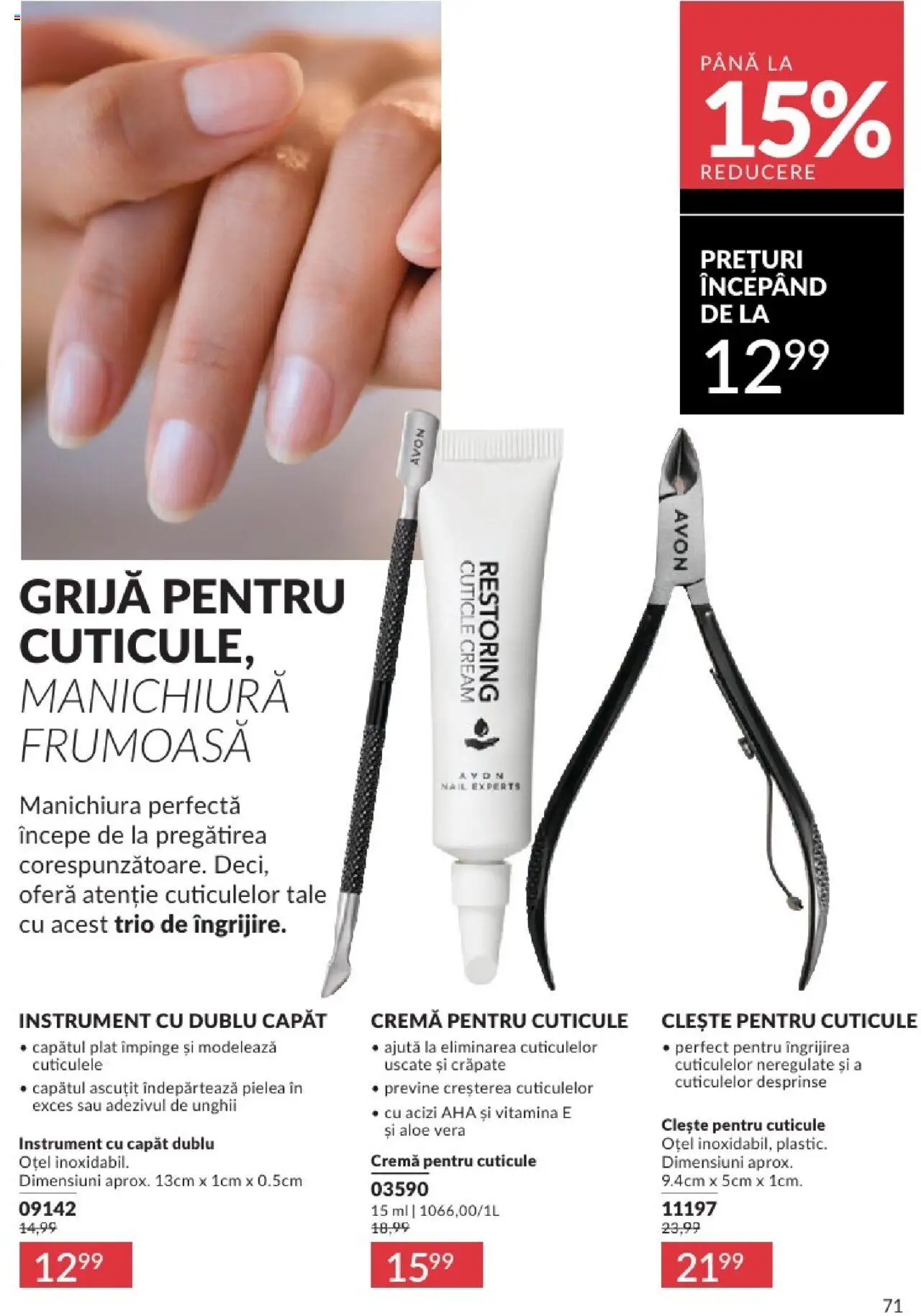 Catalog Avon 1 - 30 August 2025 | Pagina 71 | Produse: Clește, Aloe vera, Cremă