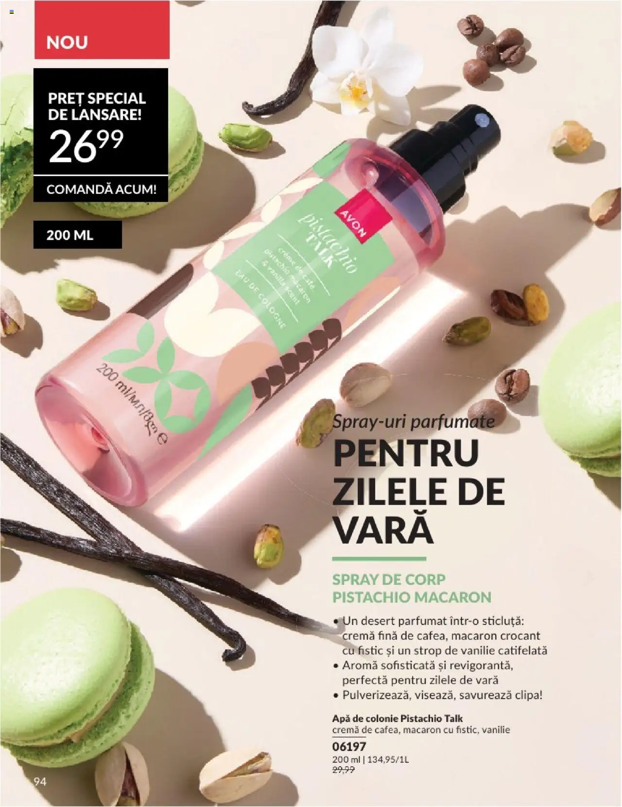 Catalog Avon 1 - 30 August 2025 | Pagina 94 | Produse: Cremă, Fistic, Apă