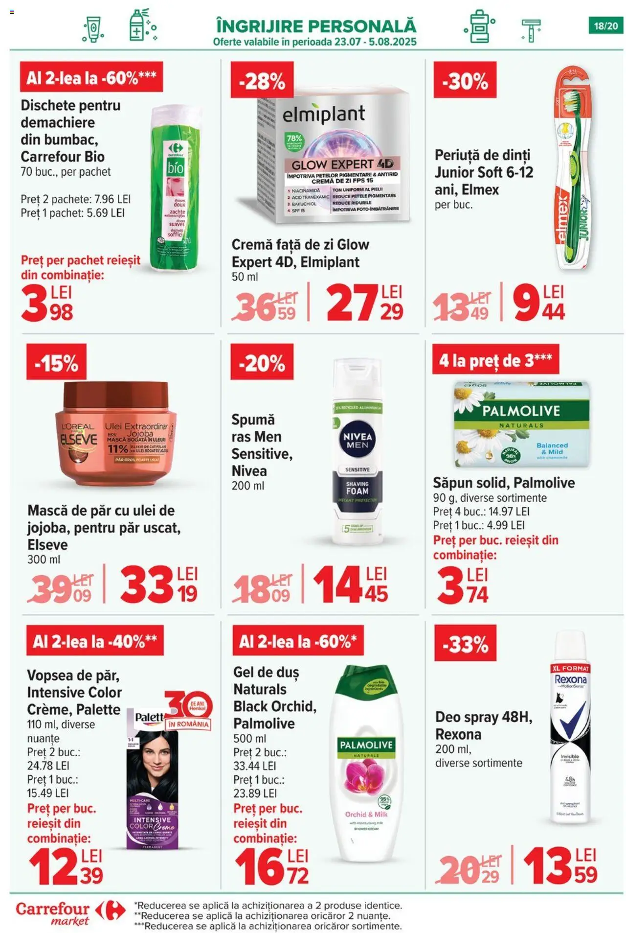 Catalog Carrefour 30 Iulie - 4 August 2025 | Pagina 19 | Produse: Şerit ödül, Duș, Mască de păr, Săpun