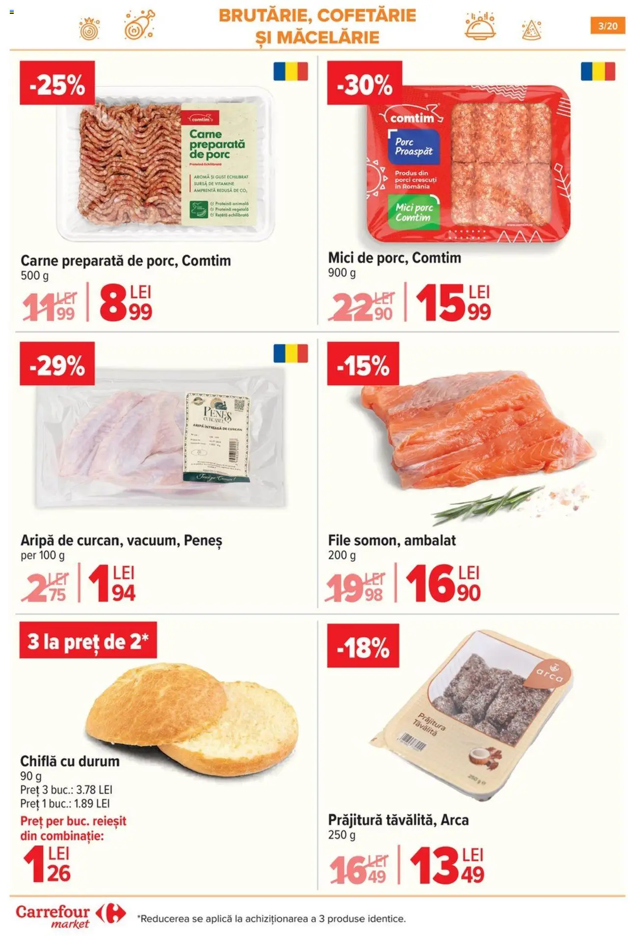 Catalog Carrefour 30 Iulie - 4 August 2025 | Pagina 4 | Produse: Mici, Prăjitură, Chiflă