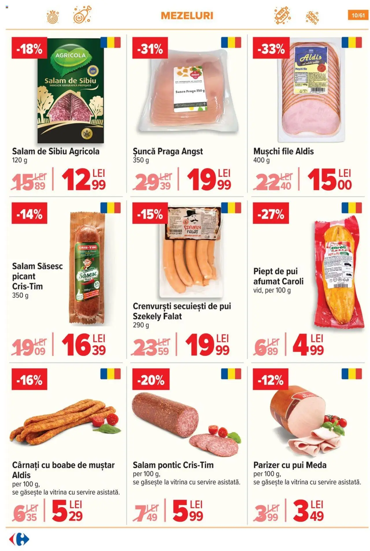 Catalog Carrefour 30 Iulie - 4 August 2025 | Pagina 11 | Produse: Crenvurști, Salam, Muștar, Cârnați
