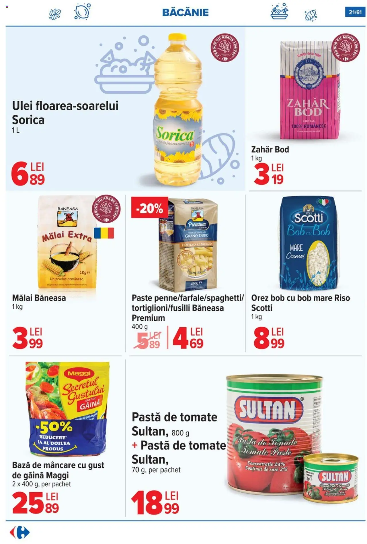 Catalog Carrefour 30 Iulie - 4 August 2025 | Pagina 22 | Produse: Ulei, Mălai, Paste, Zahăr