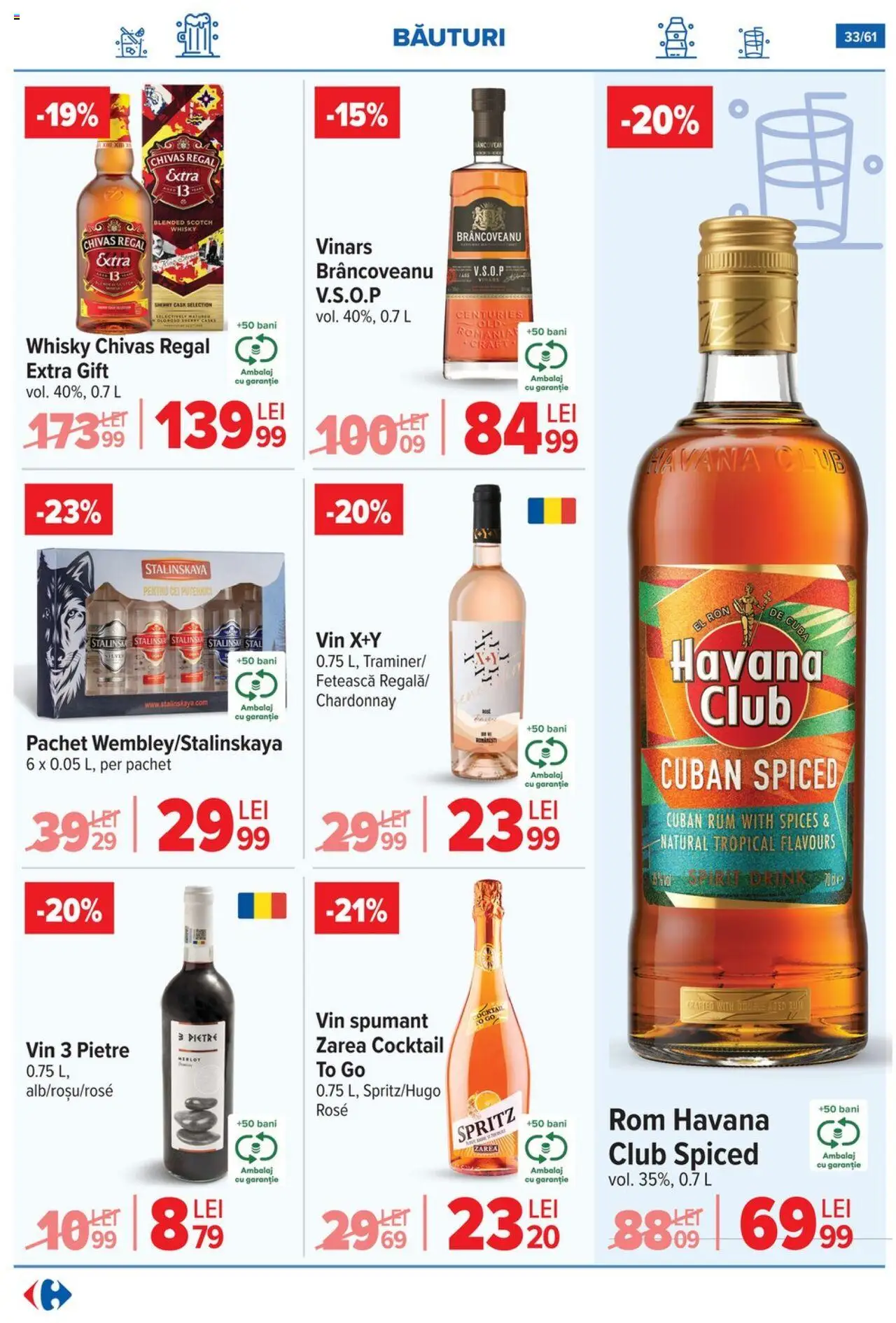 Catalog Carrefour 30 Iulie - 4 August 2025 | Pagina 34 | Produse: Vin, Cocktail, Klementiinit, Rom