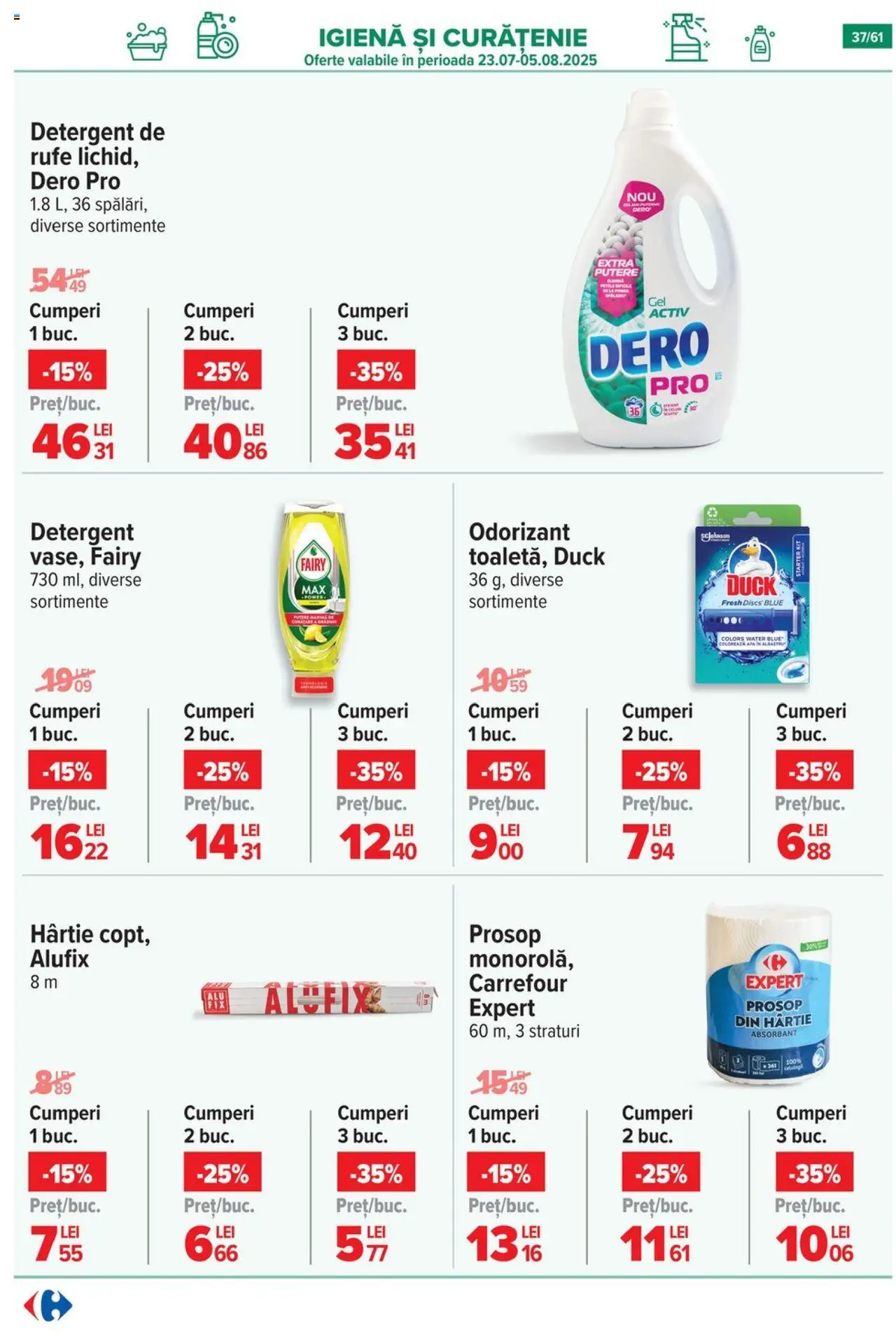 Catalog Carrefour 30 Iulie - 4 August 2025 | Pagina 38 | Produse: Detergent, Apă
