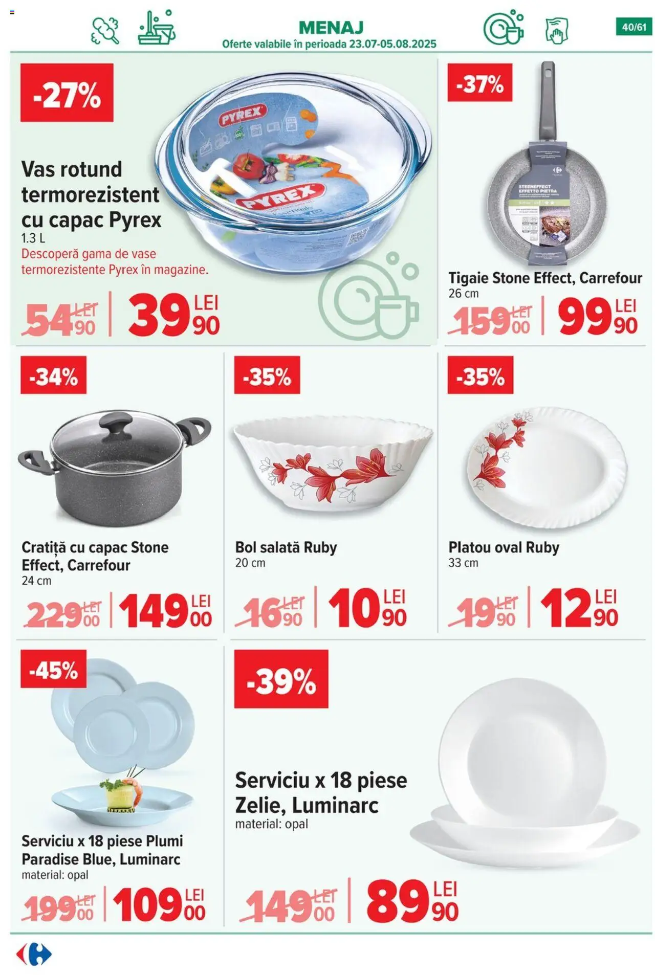 Catalog Carrefour 30 Iulie - 4 August 2025 | Pagina 41 | Produse: Tigaie, Cratiță, Bol, Salată