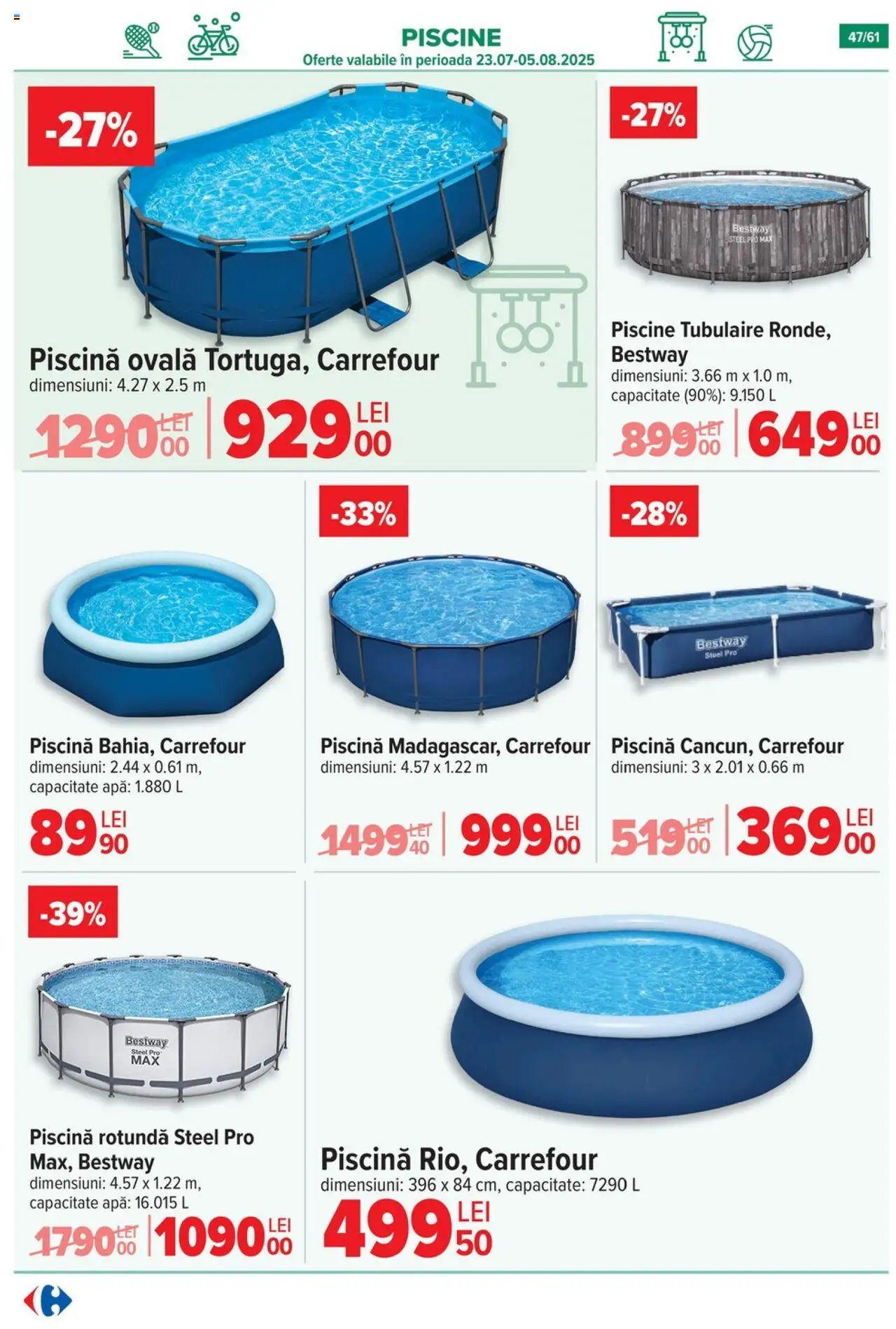 Catalog Carrefour 30 Iulie - 4 August 2025 | Pagina 48 | Produse: Piscină, Apă