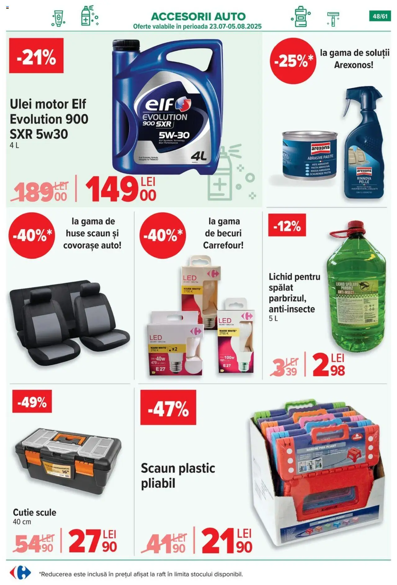 Catalog Carrefour 30 Iulie - 4 August 2025 | Pagina 49 | Produse: Scaun, Cutie, Ulei, Paste