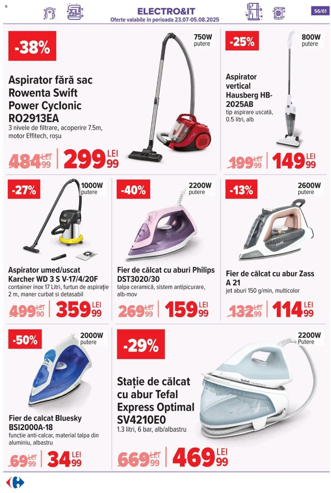 Catalog Carrefour 30 Iulie - 4 August 2025 | Pagina 57 | Produse: Enginar, Fier de călcat, Emniyet Kemeri Tasması, Mâner